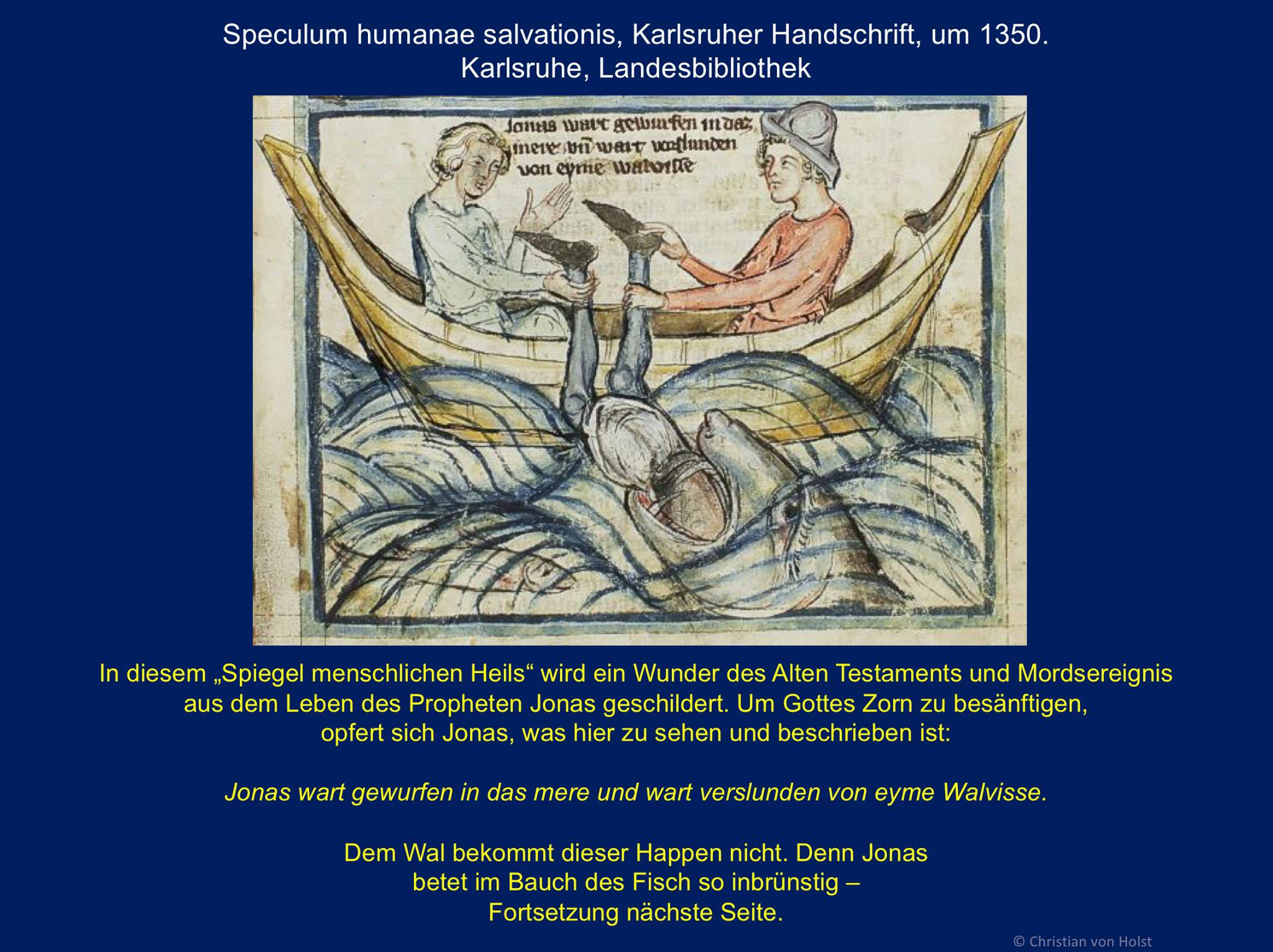 um 1350 Jona wird vom Wal verschlungen
