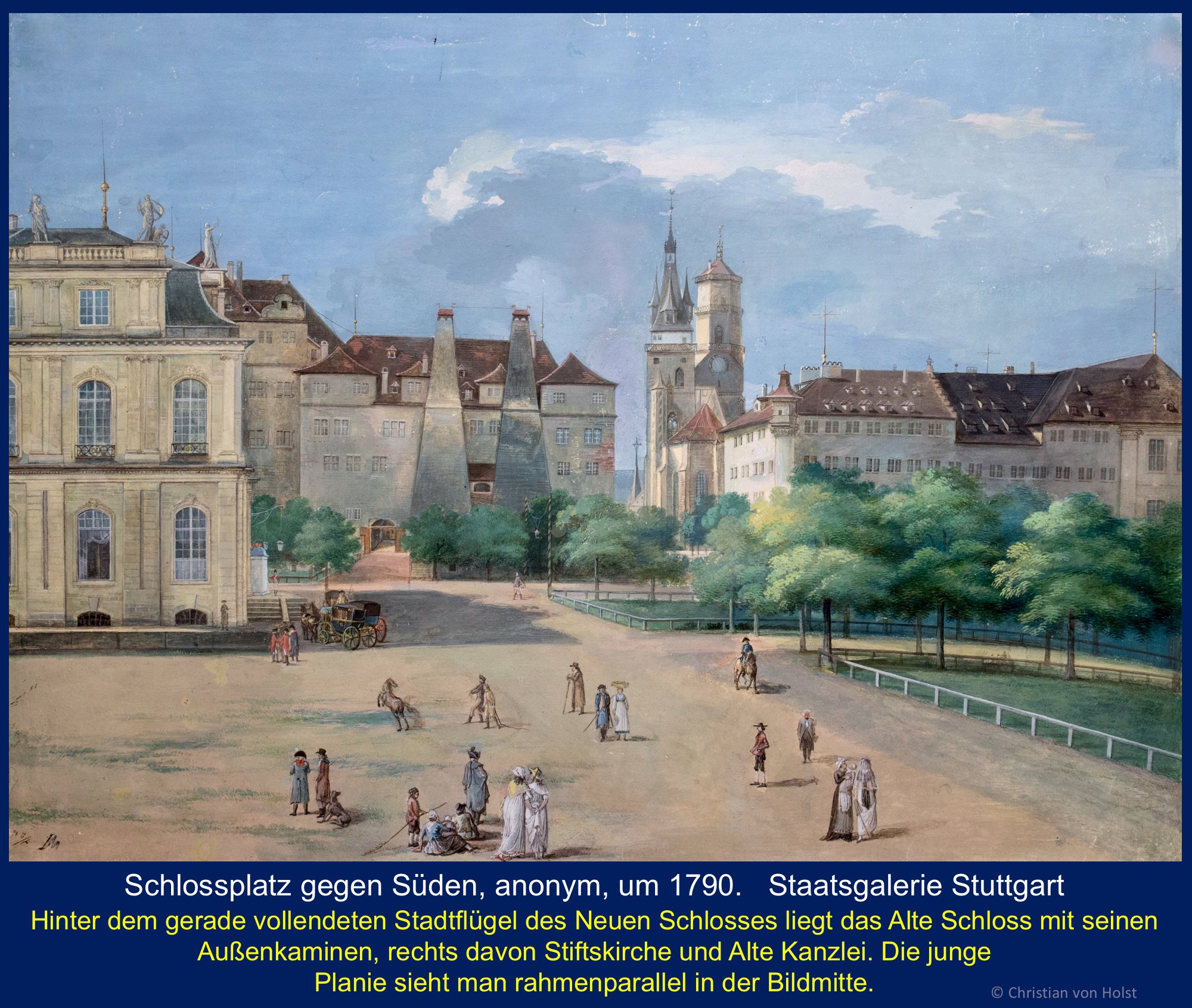 Schlossplatz um 1790 Staatsgalerie Stuttgart