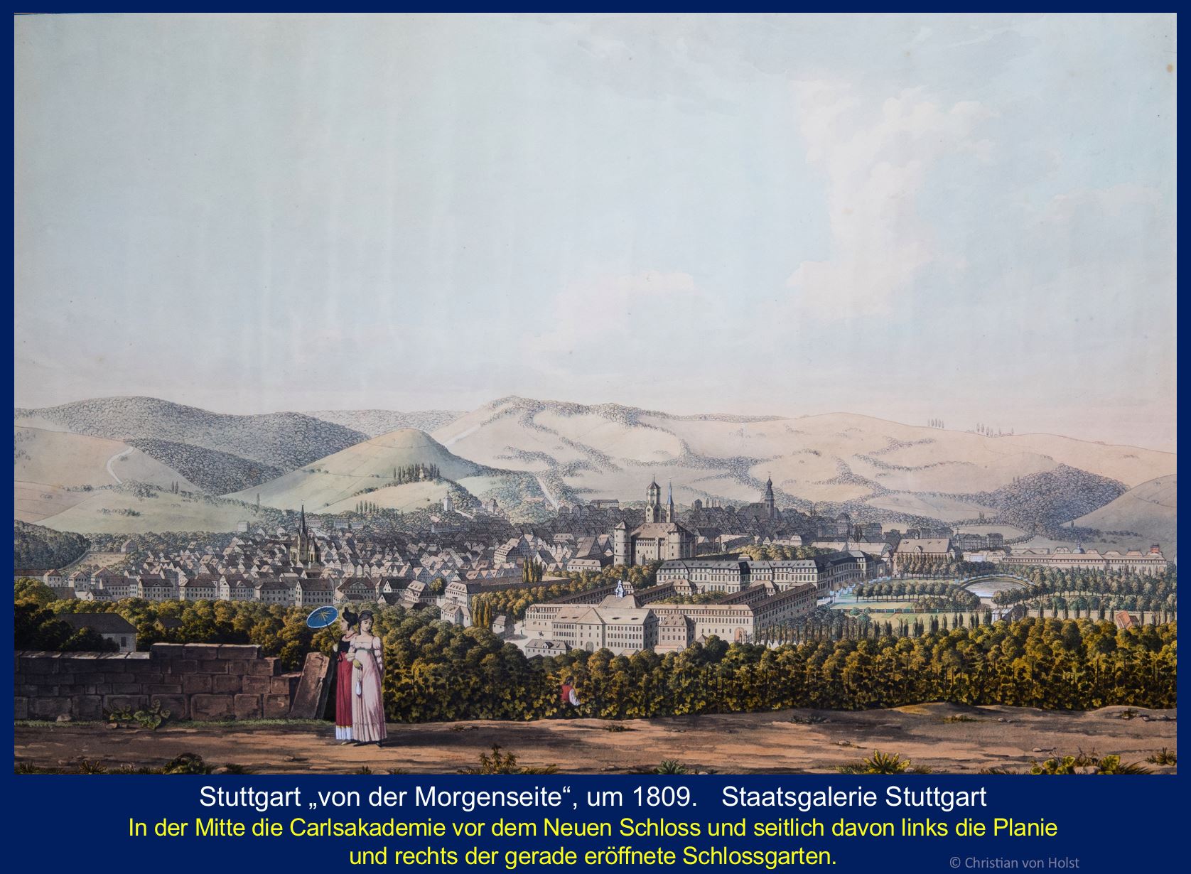 Stuttgart von Osten 1809 Staatsgalerie Stuttgart