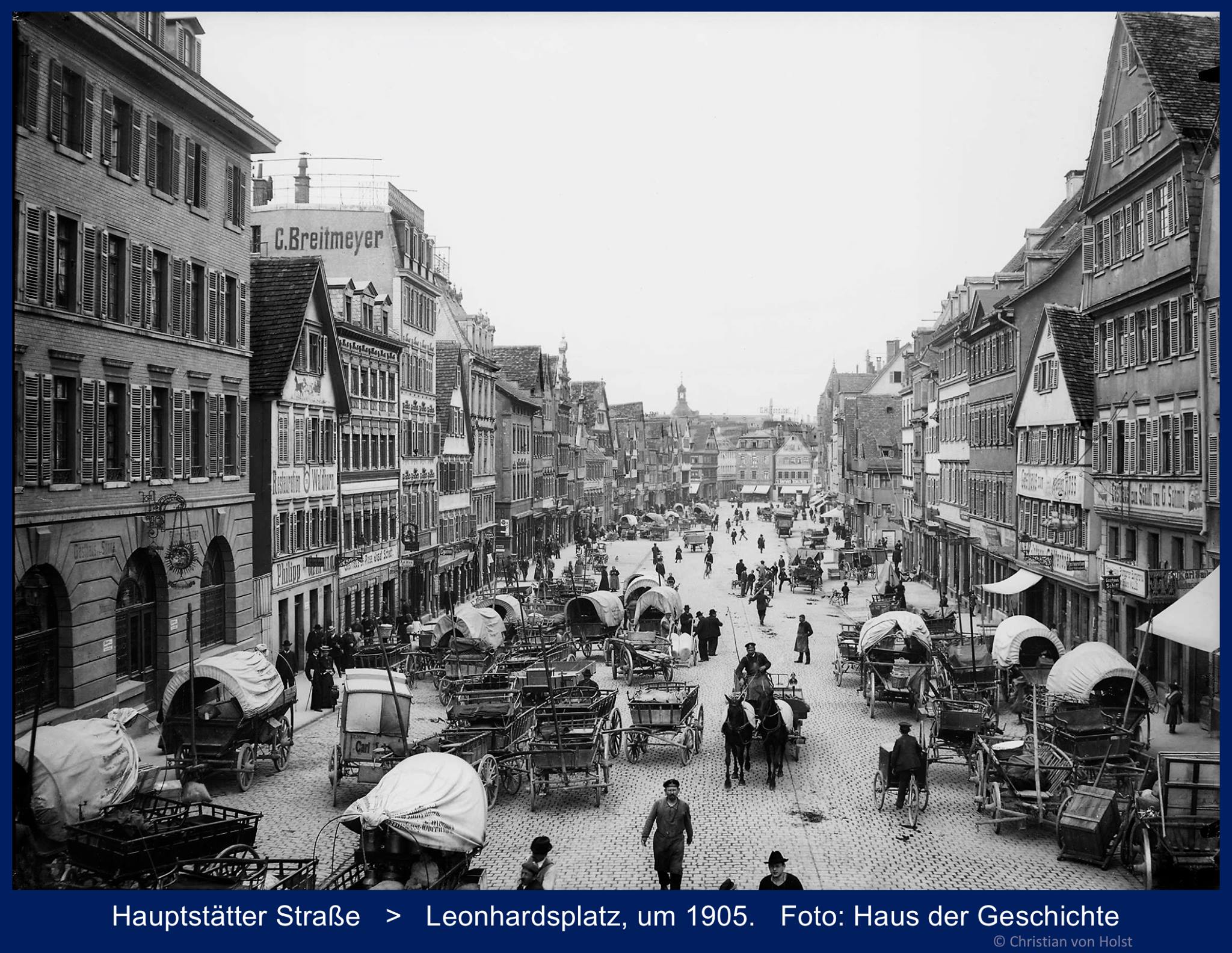 Leonhardsviertel: Geschichte und Rolle in der Stadt – Hauptstätter Straße um 1905 Foto Haus der Geschichte