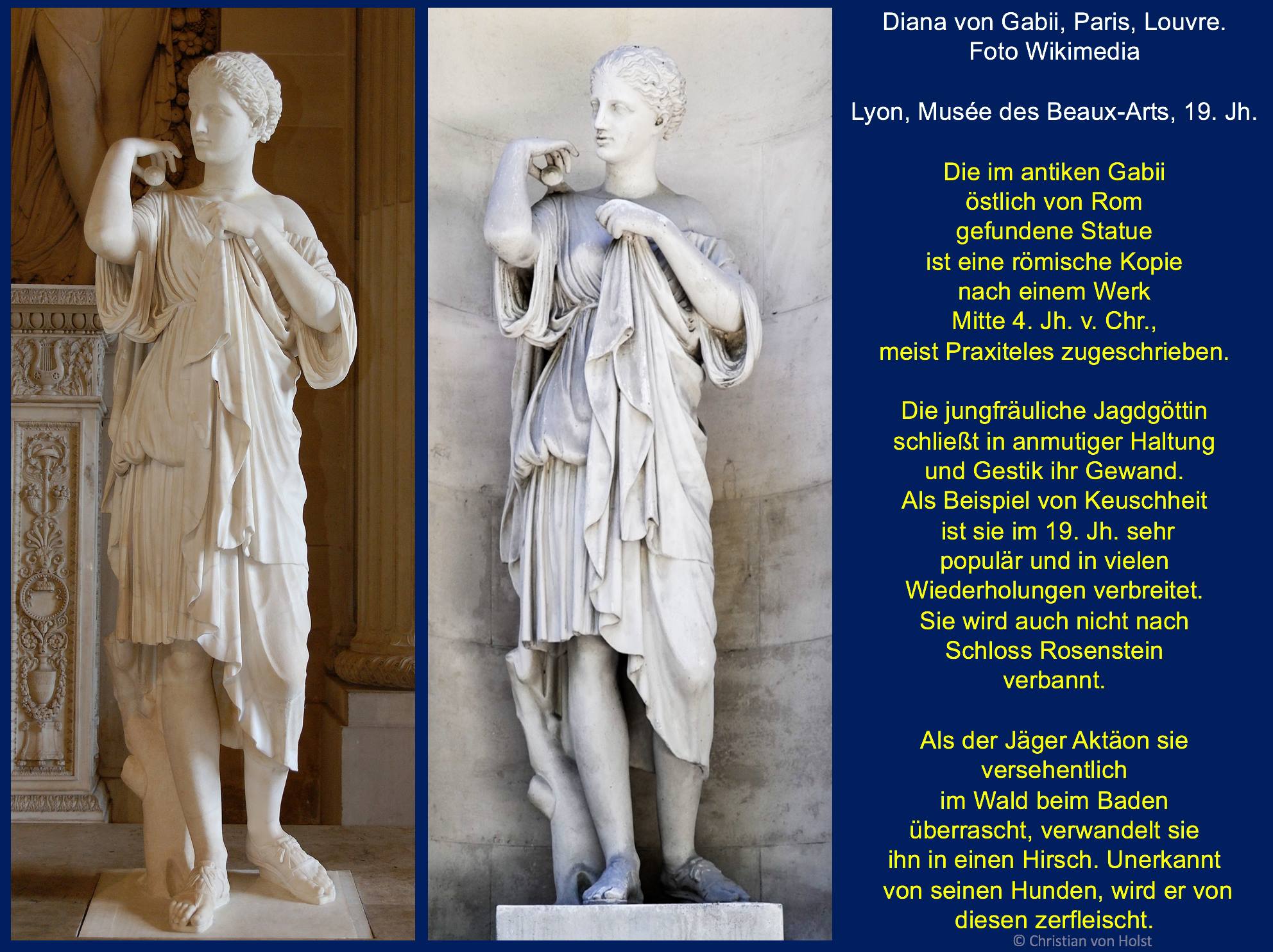 Diana von Gabii im Louvre und in Lyon