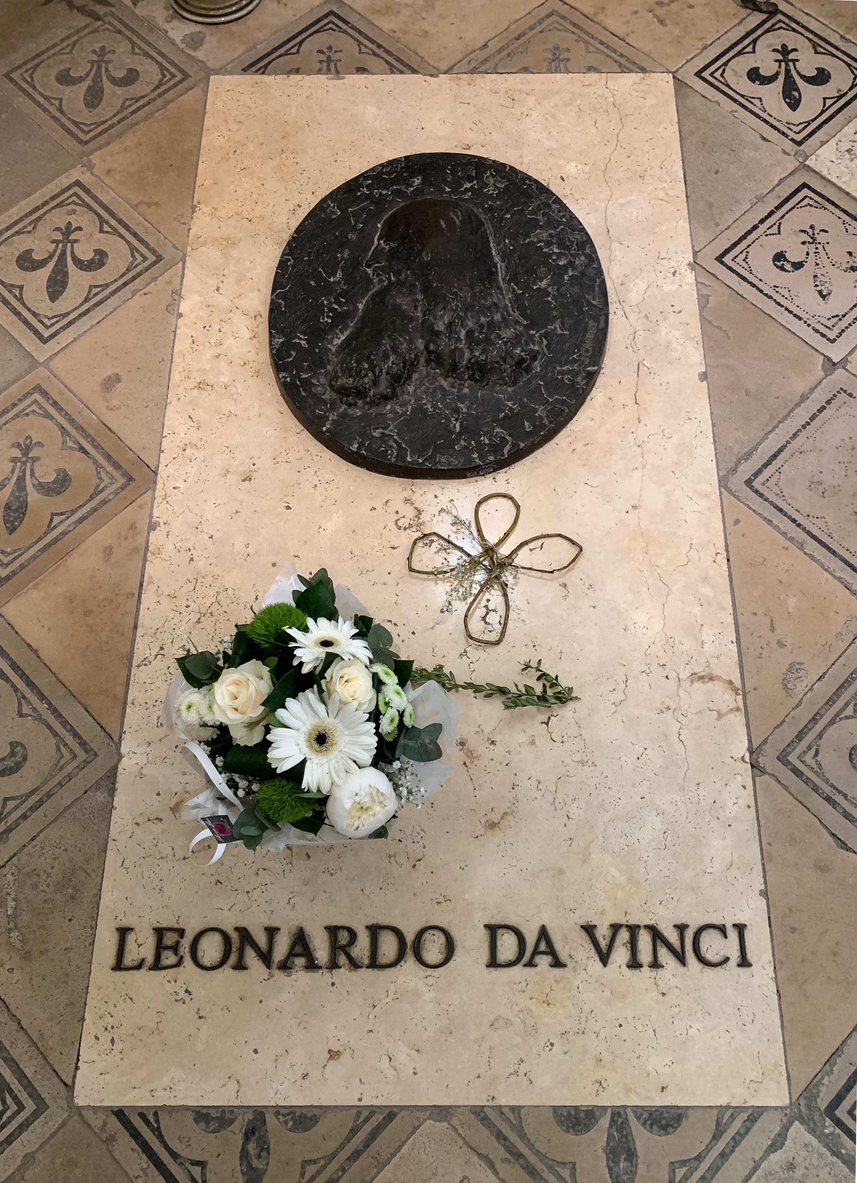 Amboise, König Franz I. und Leonardo Grabplatte