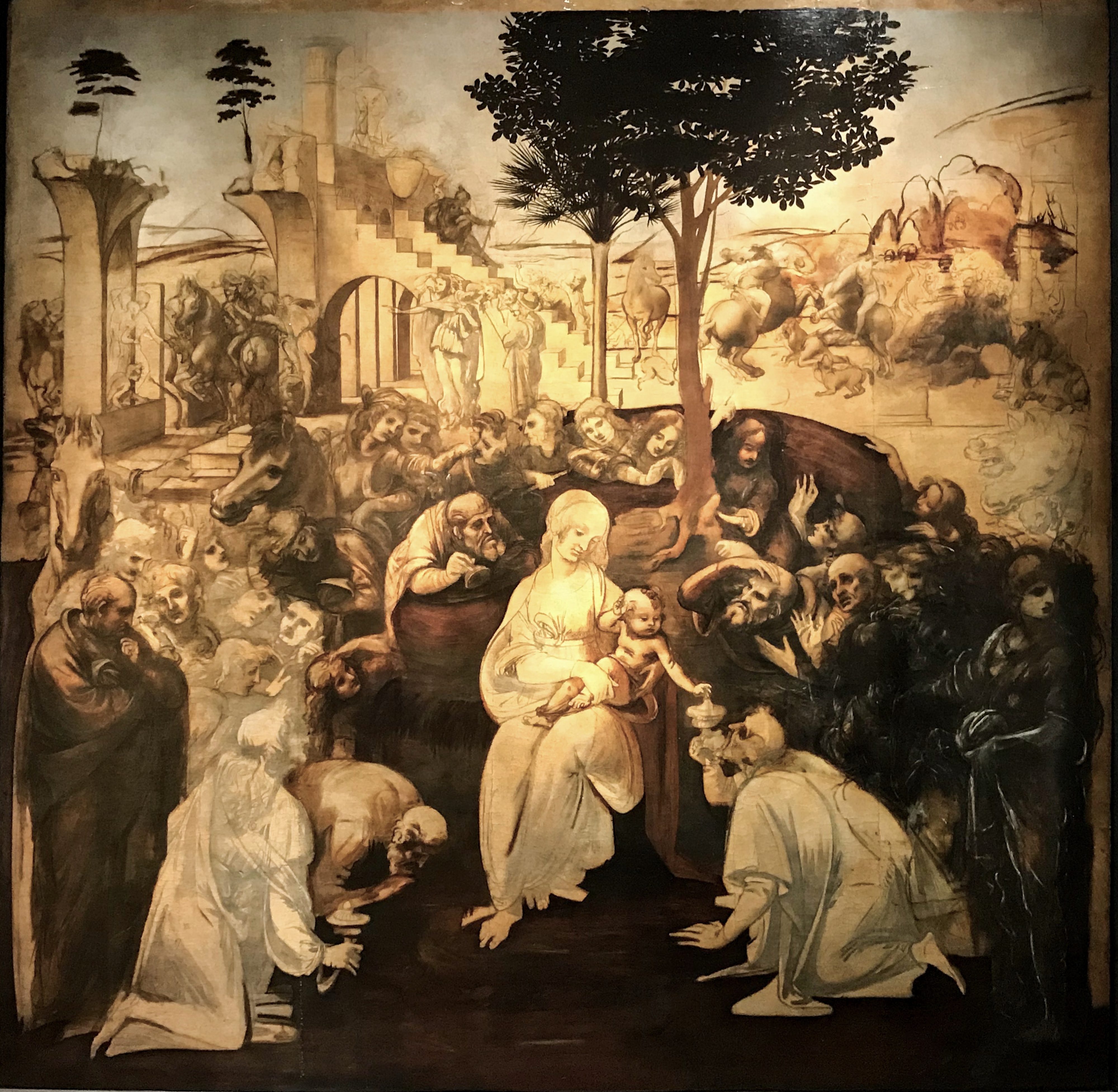 Leonardo da Vinci – Jahrhundertausstellung im Louvre Anbetung Florenz 2