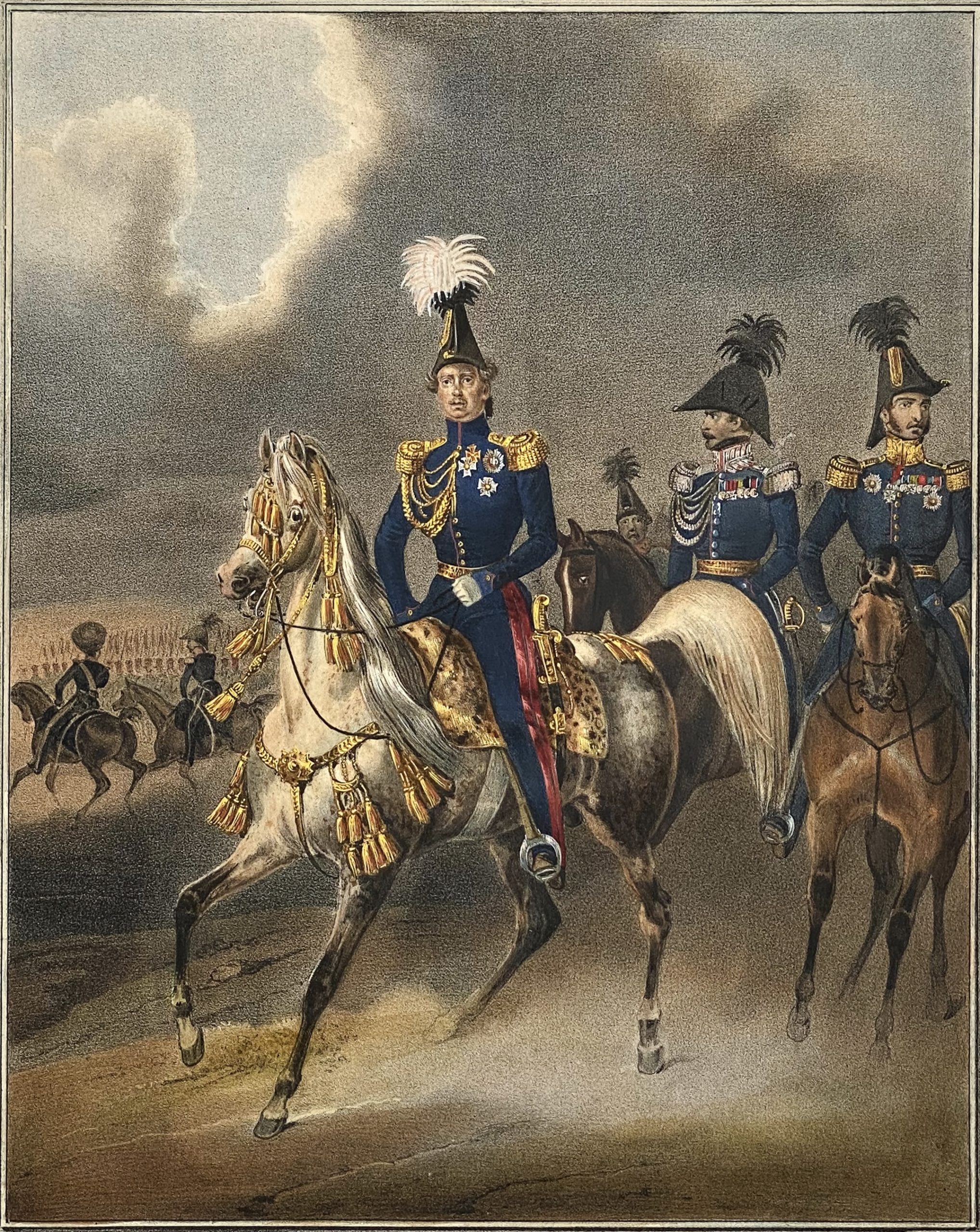 König Wilhelm mit Vollblutarabern um 1830