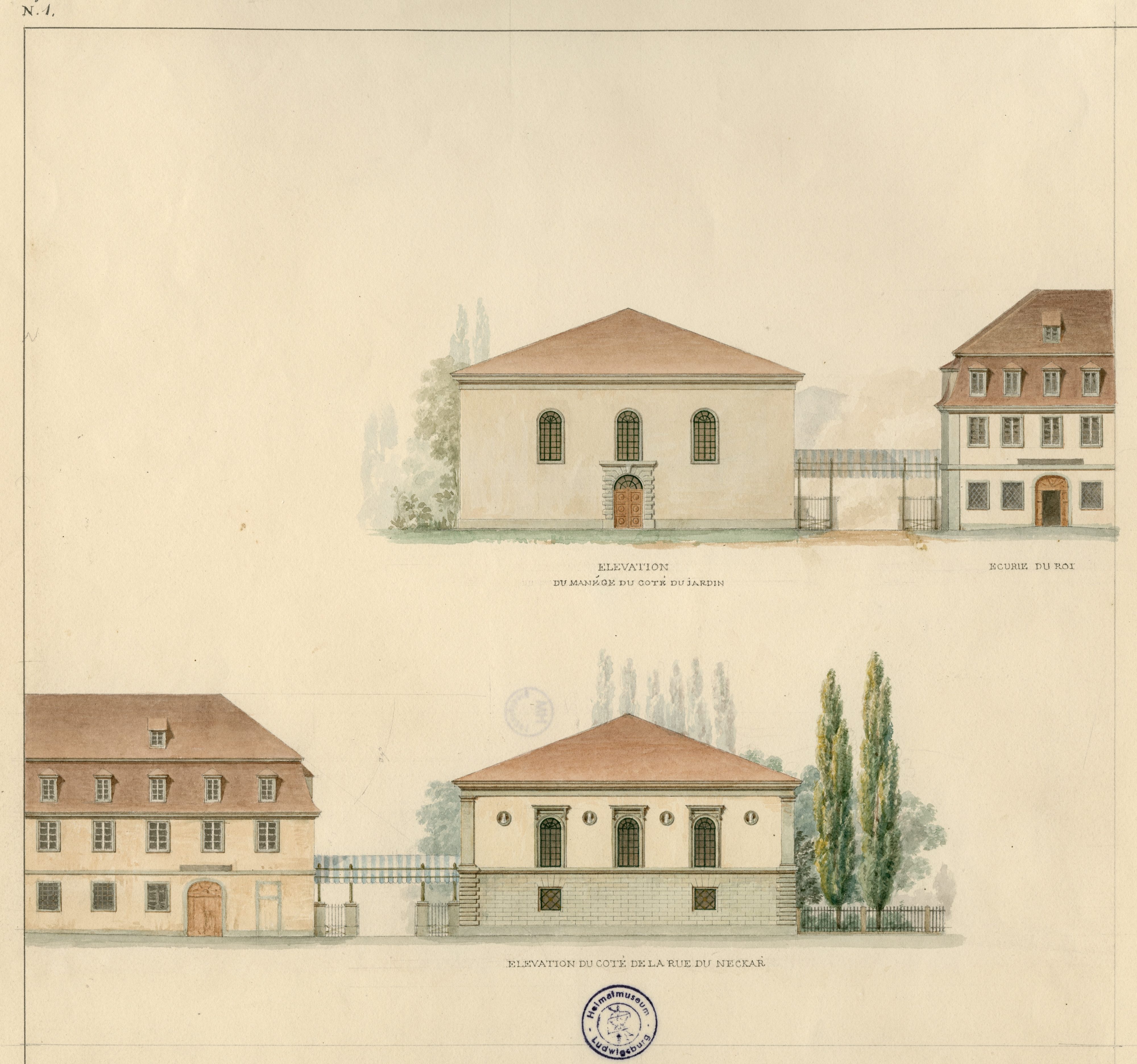 Reithaus: ein Spätwerk von Giovanni Salucci – 1. Entwurf Ludwigsburg Museum