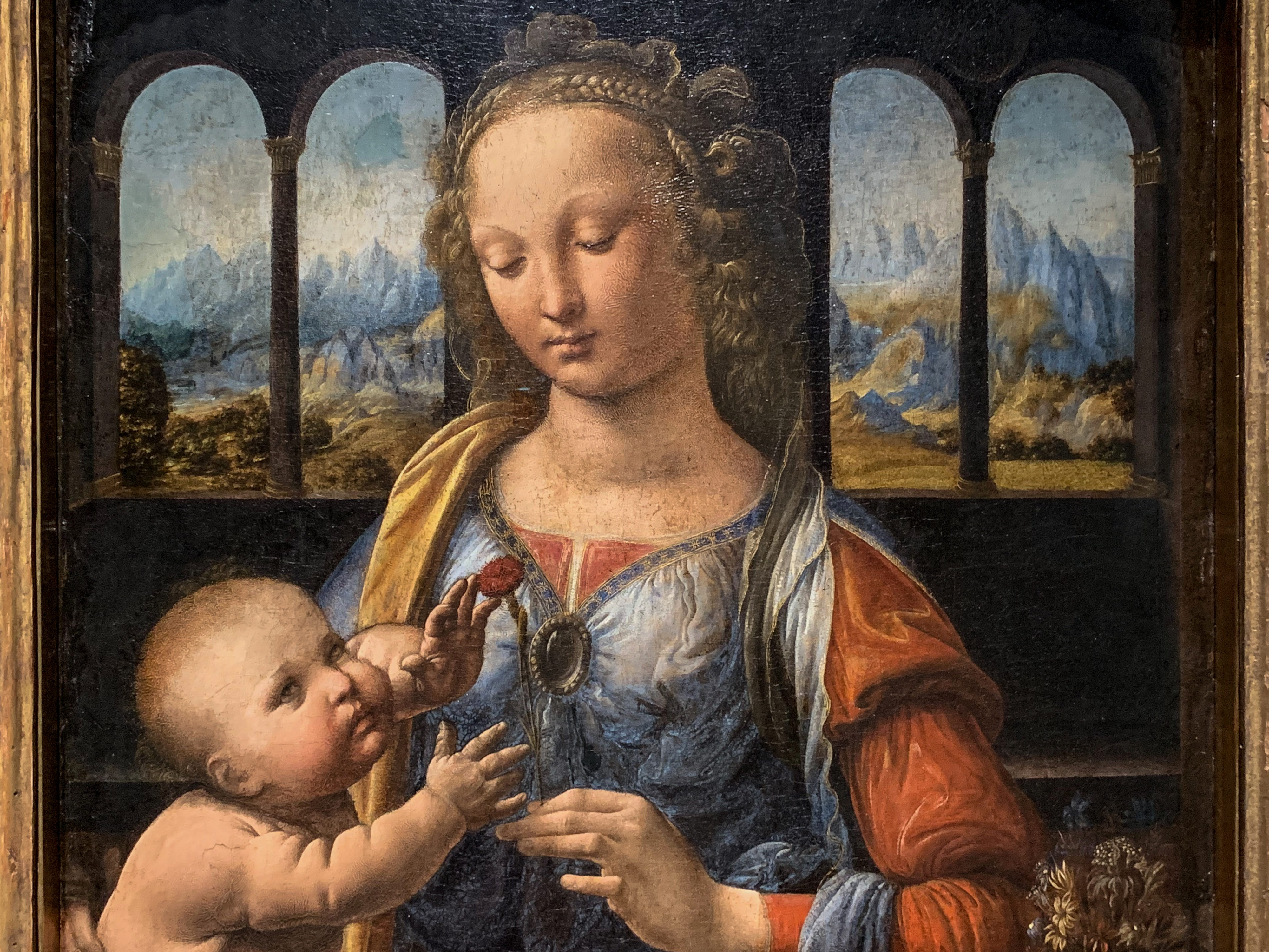 Verrocchio, Leonardo, Fra Bartolommeo Madonna mit der Nelke