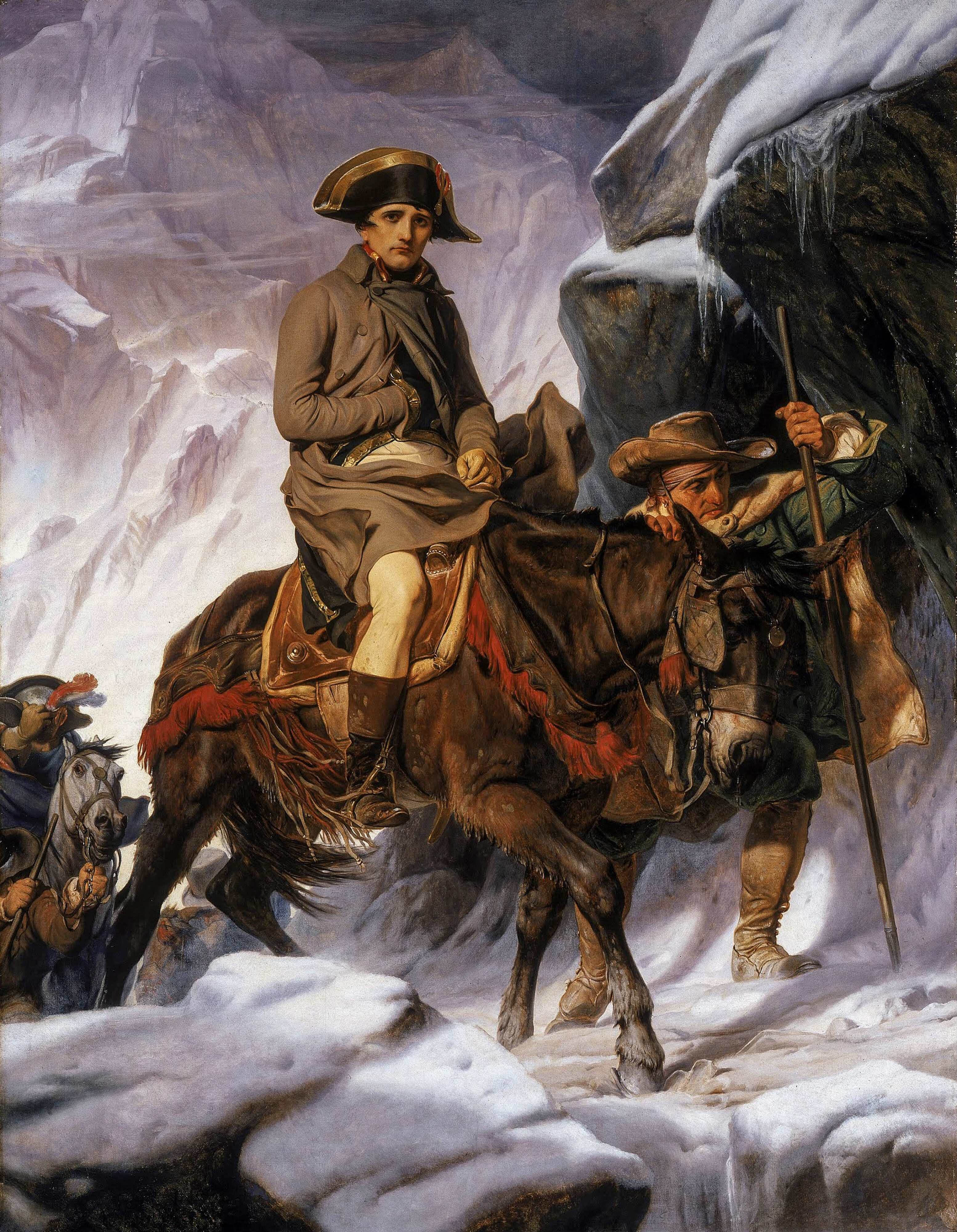 Napoleon, Russlandfeldzug 1812, A. Adam: Napoleons Alpenüberquerung von H. Demarche, gemalt 1850