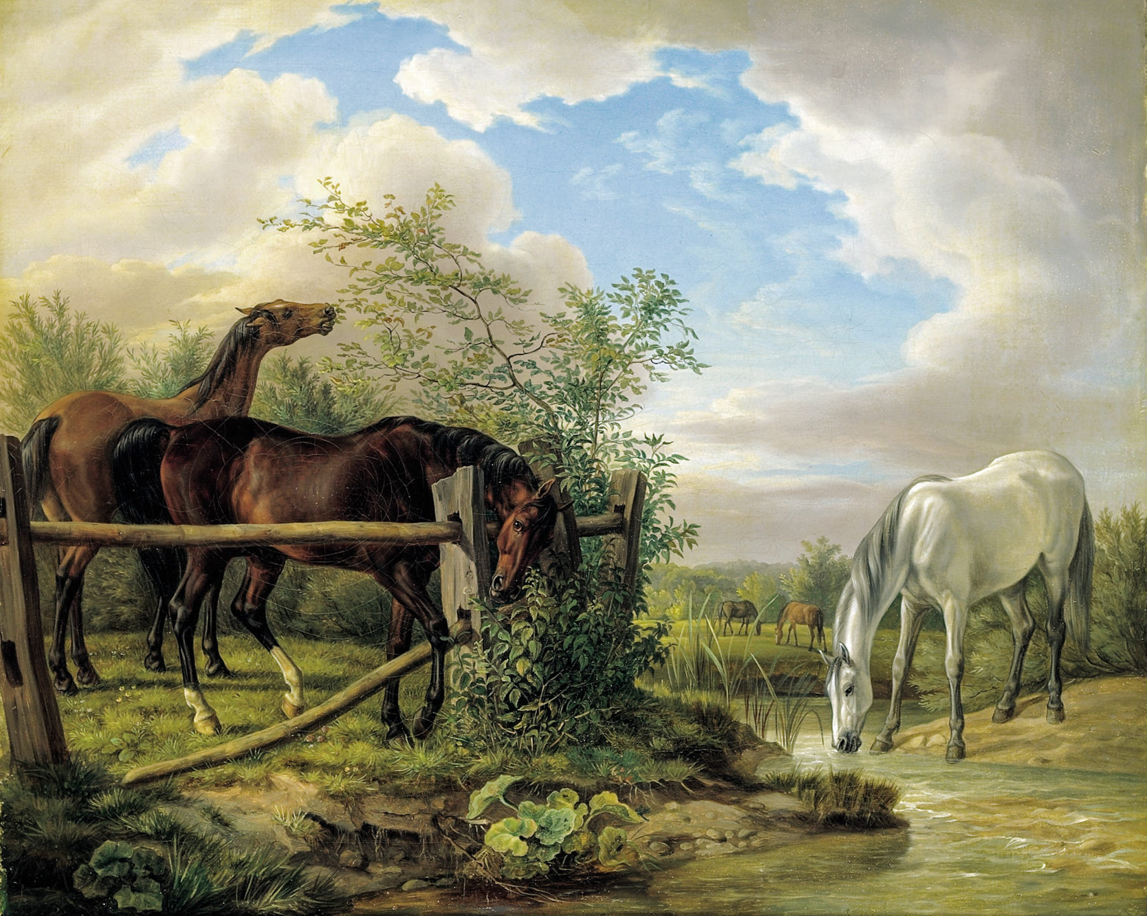 Albrecht Adam, Pferdebilder um 1825: Weideszene, 1825