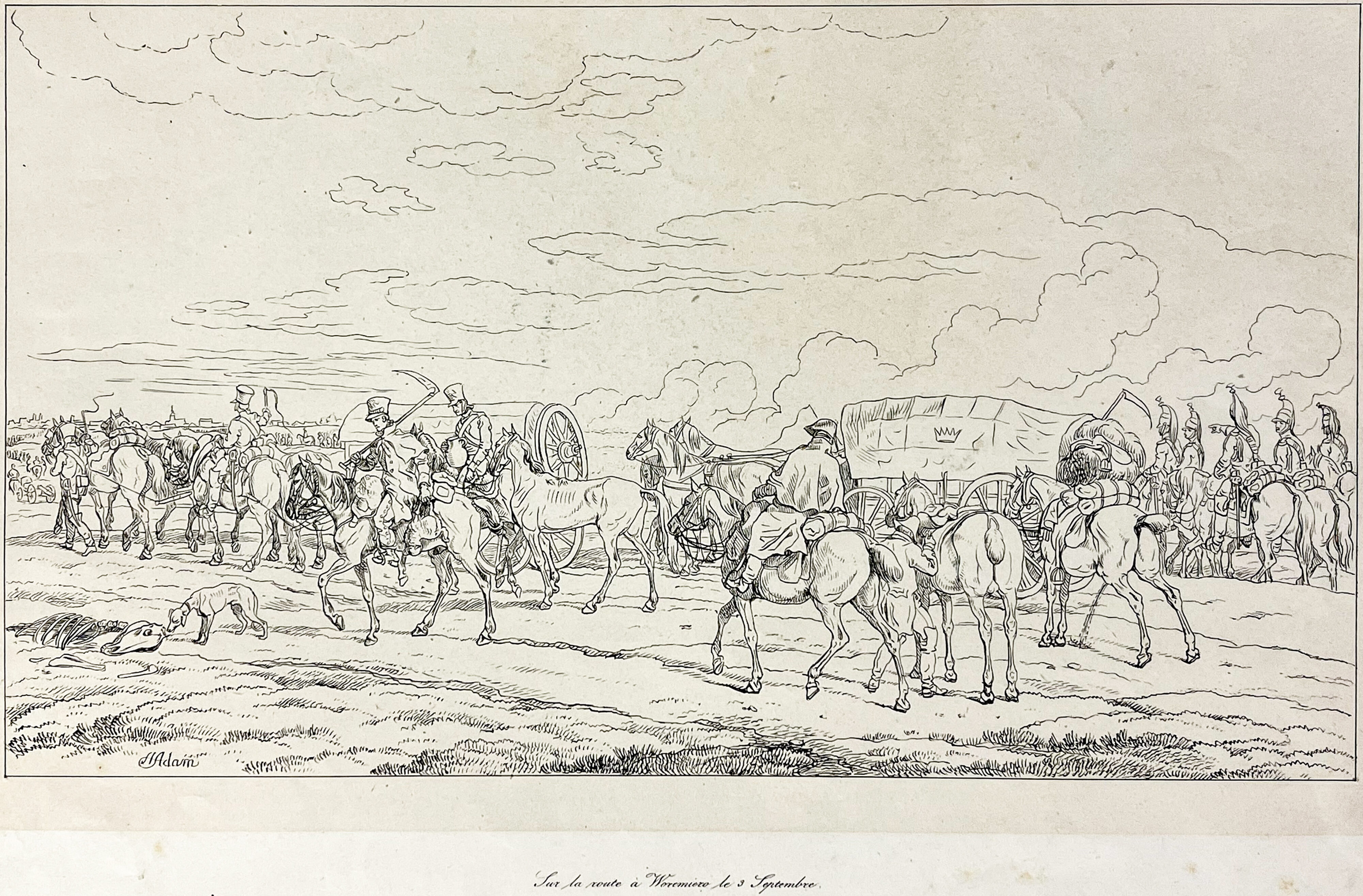 Albrecht Adam, Russland 1812, Auf dem Weg nach Woremiero
