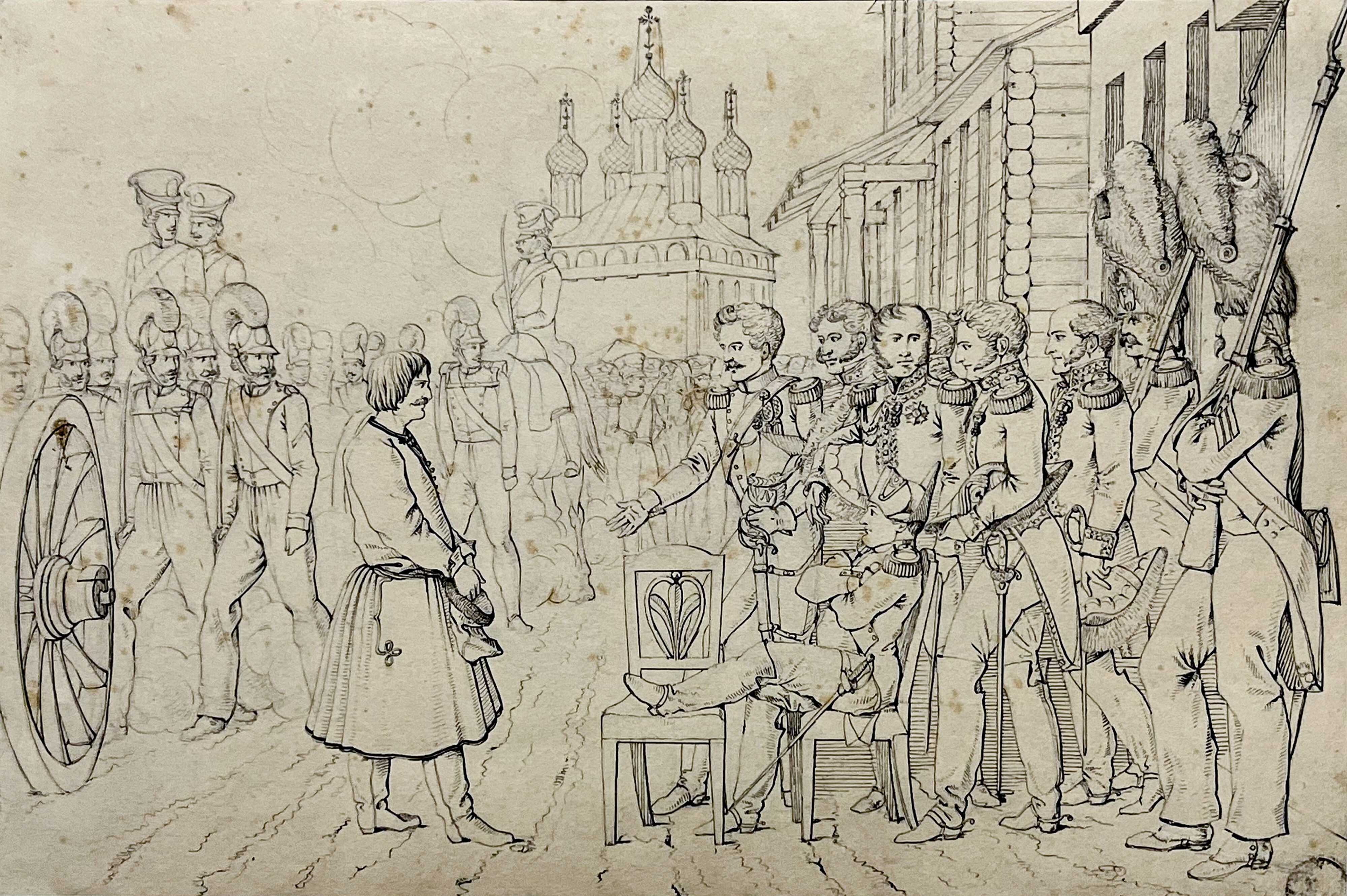 Faber du Faur, Russlandfeldzug –Chronik in Bildern: ein Bittsteller vor Napoleon