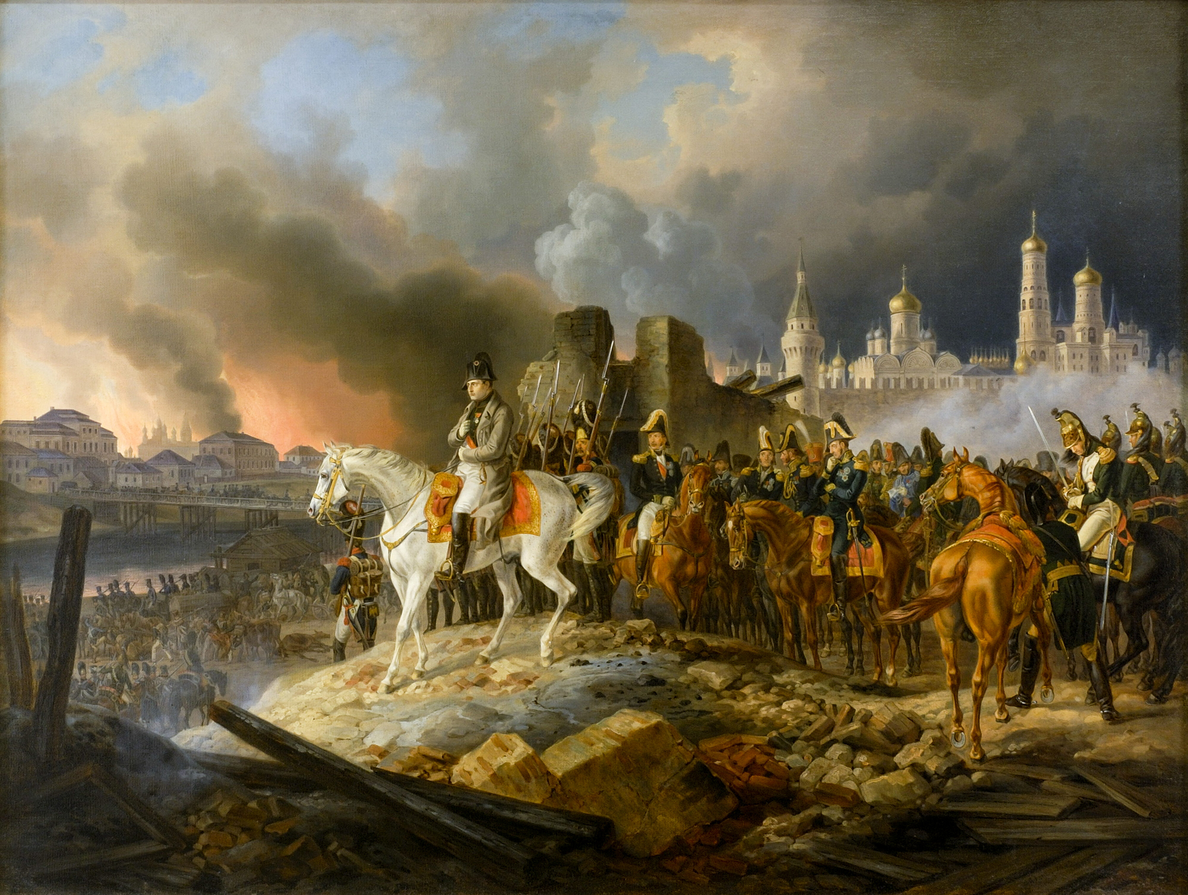 Albrecht Adam, Russland 1812, Moskau: Napoleon mit Gefolge, Kreml Museen