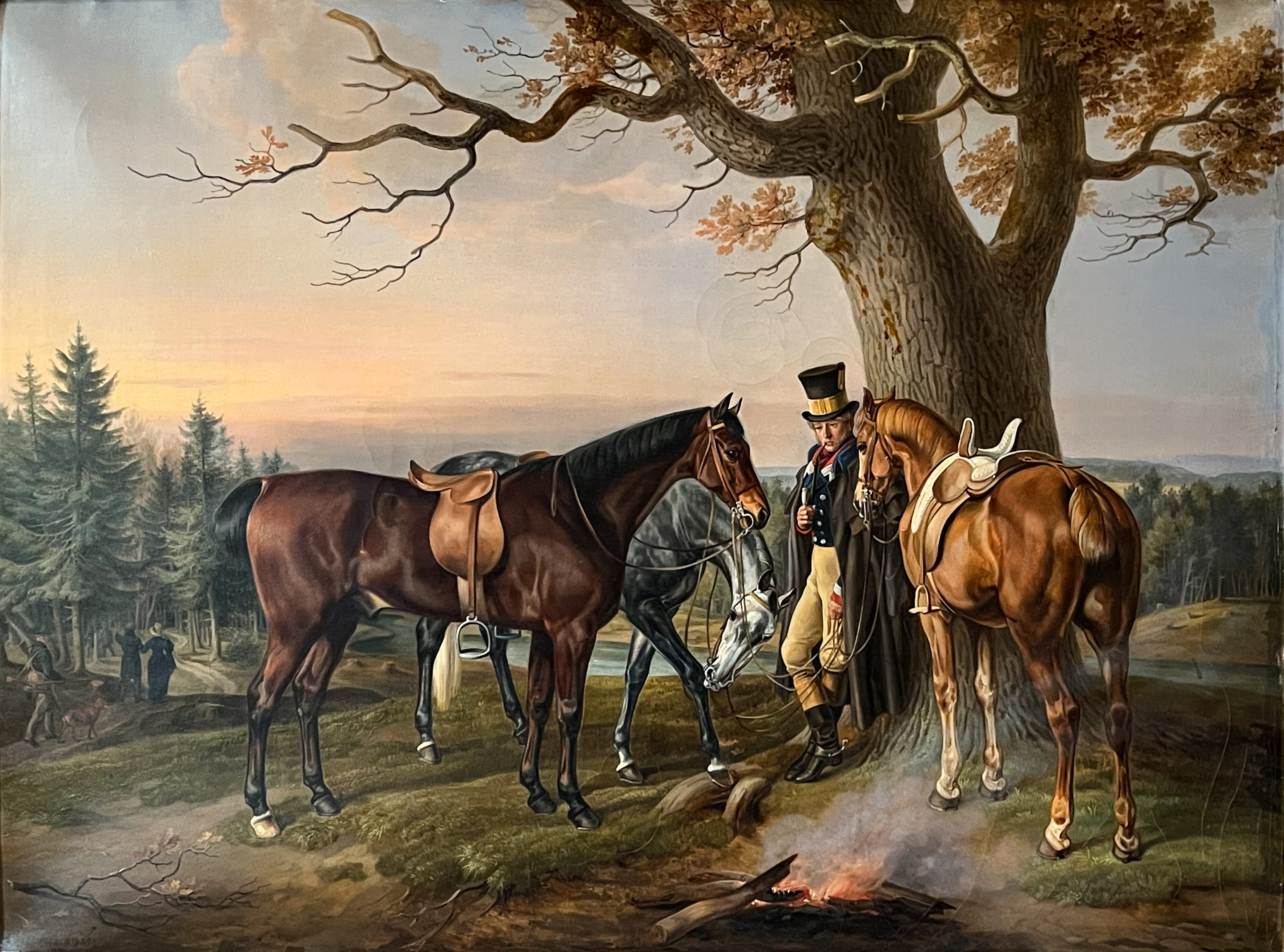 Albrecht Adam, Reitausflug bei Heiligenberg 1831: eine Landschaft des Linzgaus 