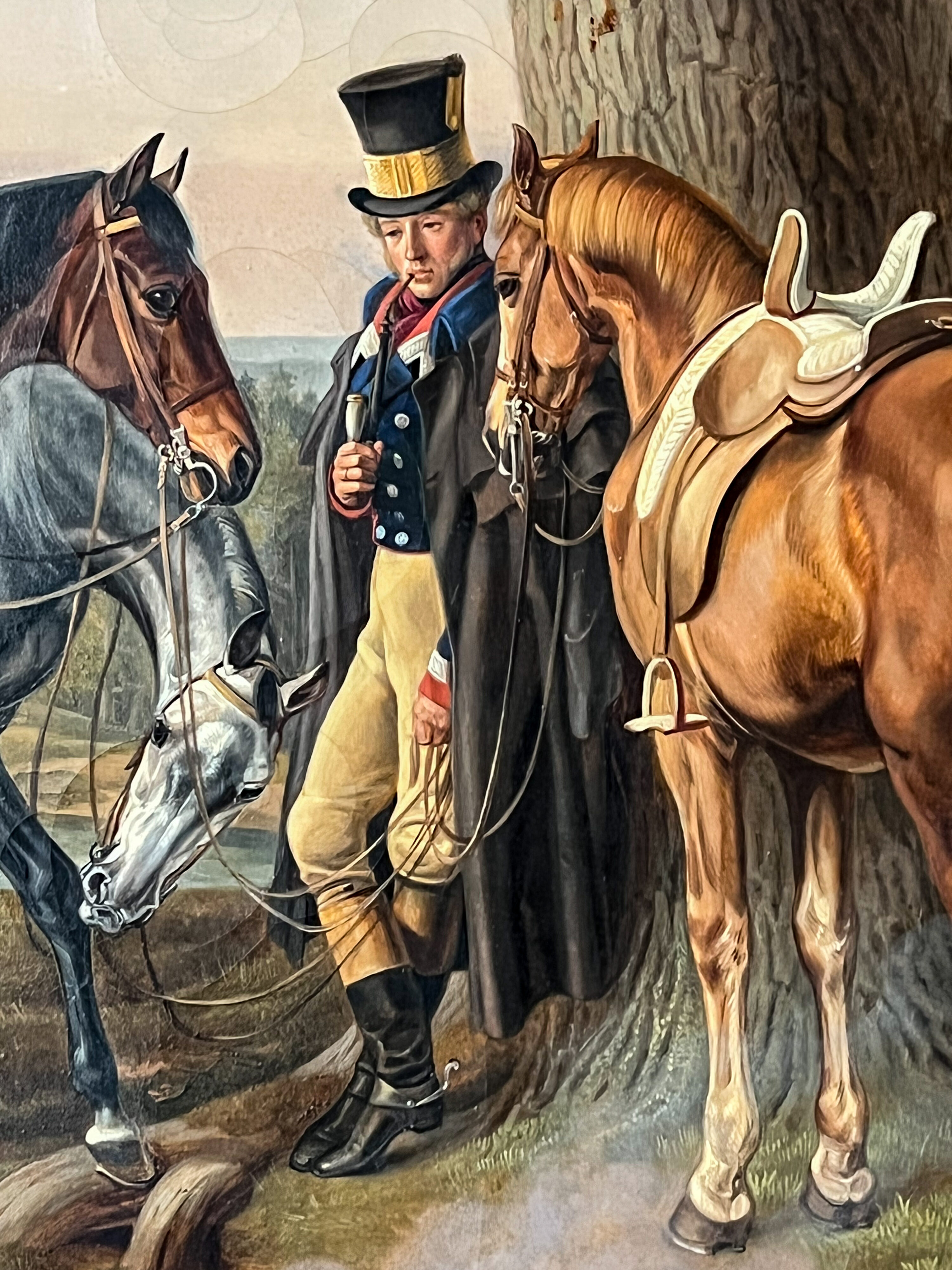 Albrecht Adam, Reitausflug bei Heiligenberg 1831: ein nachdenklicher Reitknecht in fürstenbergischer Uniform