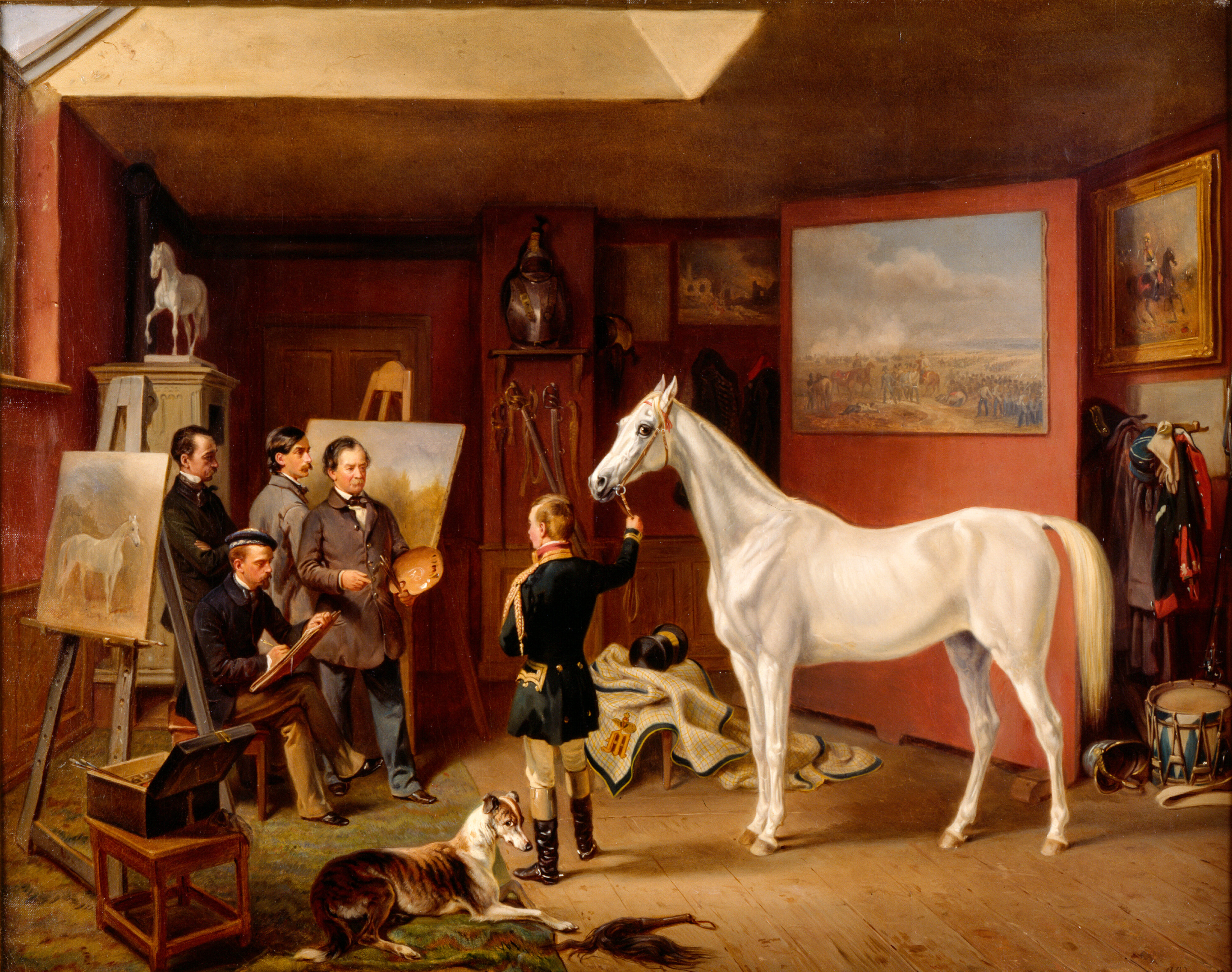 Albrecht Adam, Vollblutaraber im Pferdeatelier II – das Meisterwerk im Münchner Stadtmuseum