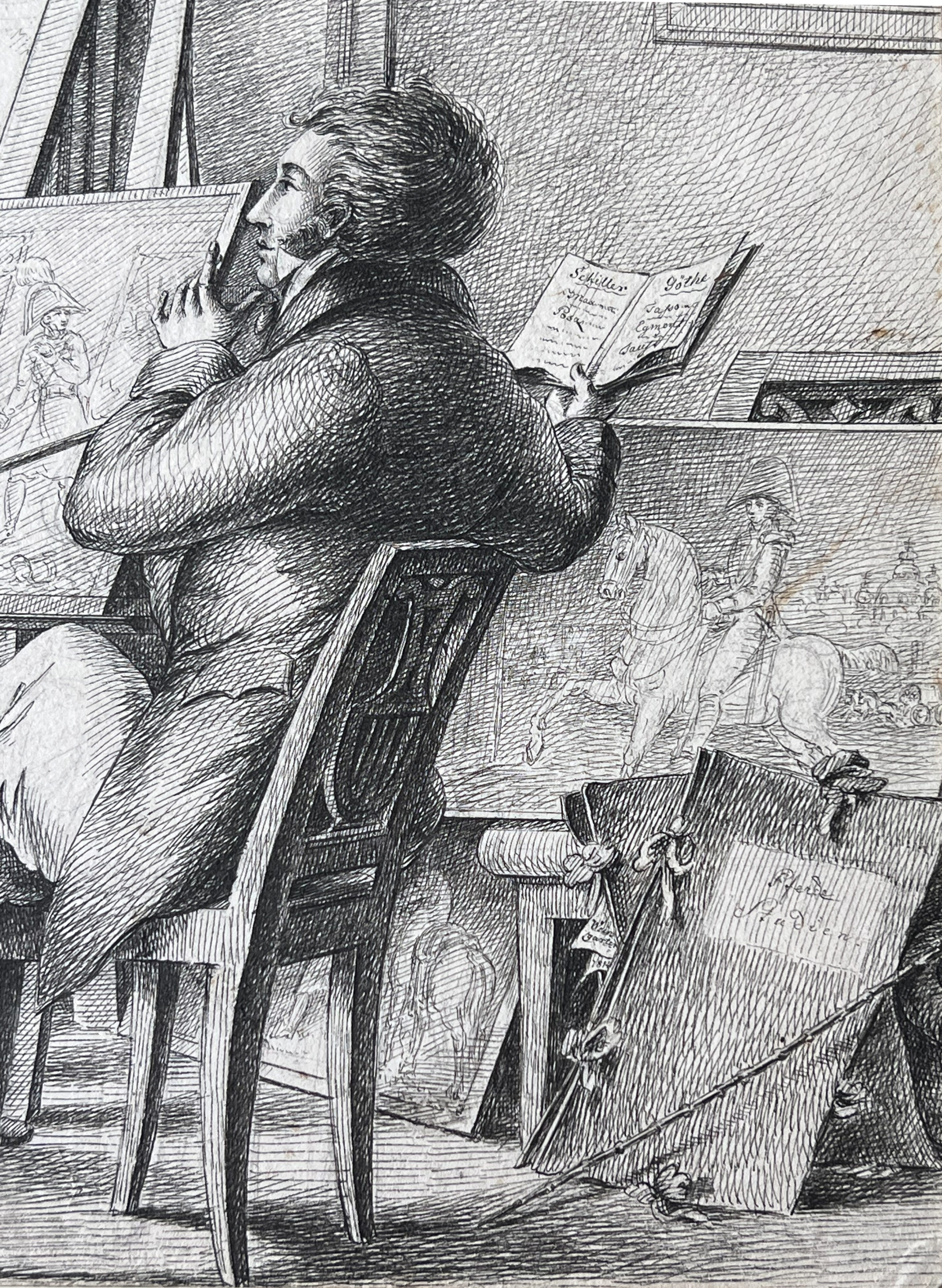 Albrecht Adam, Selbstbildnisse 1811/1831: ein Gespräch mit Freund Francesco Artaria über Literatur