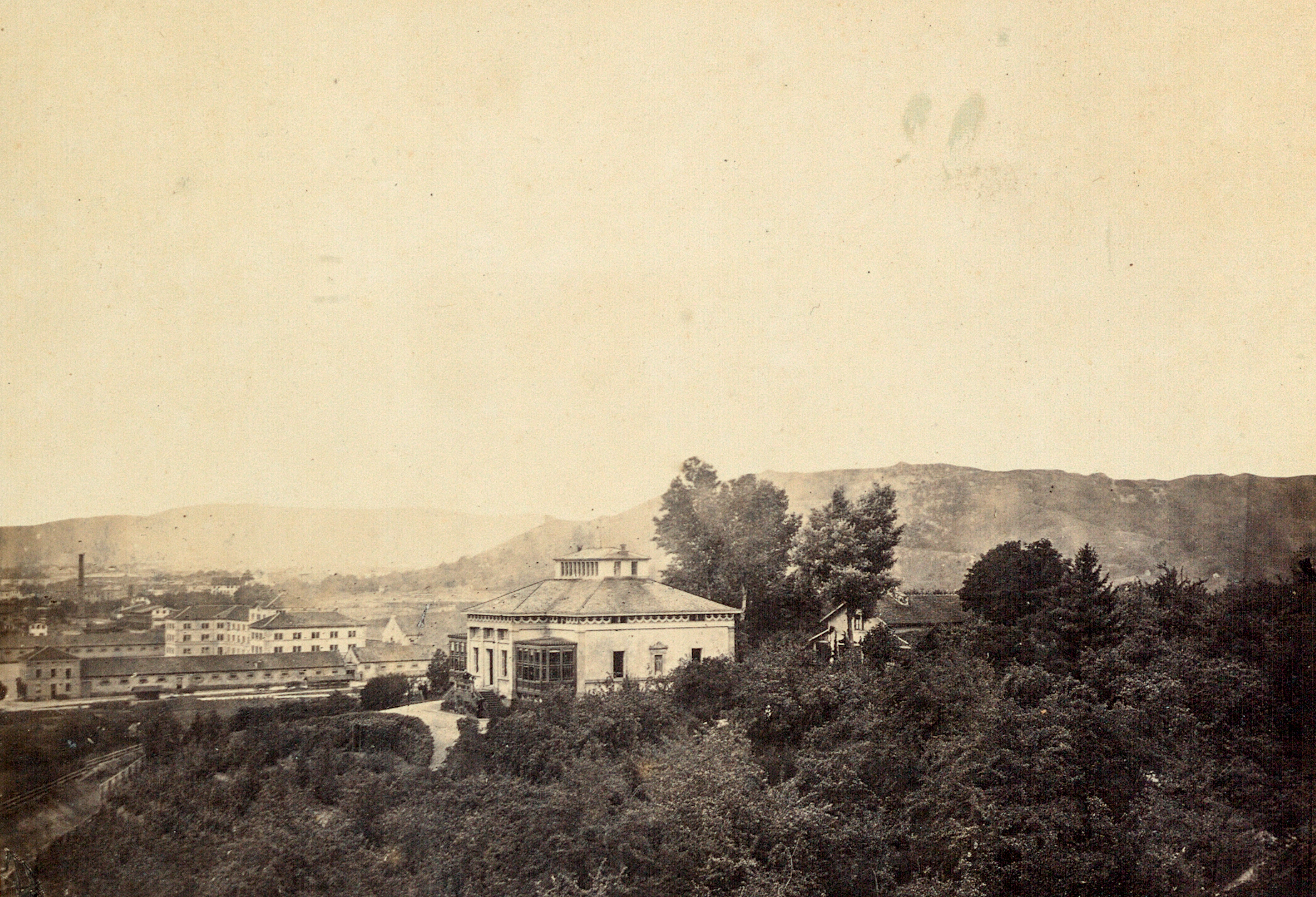 Schloss Fachsenfeld – Stuttgart, Landhaus Rebenberg II: der Bau, Foto um 1867/68
