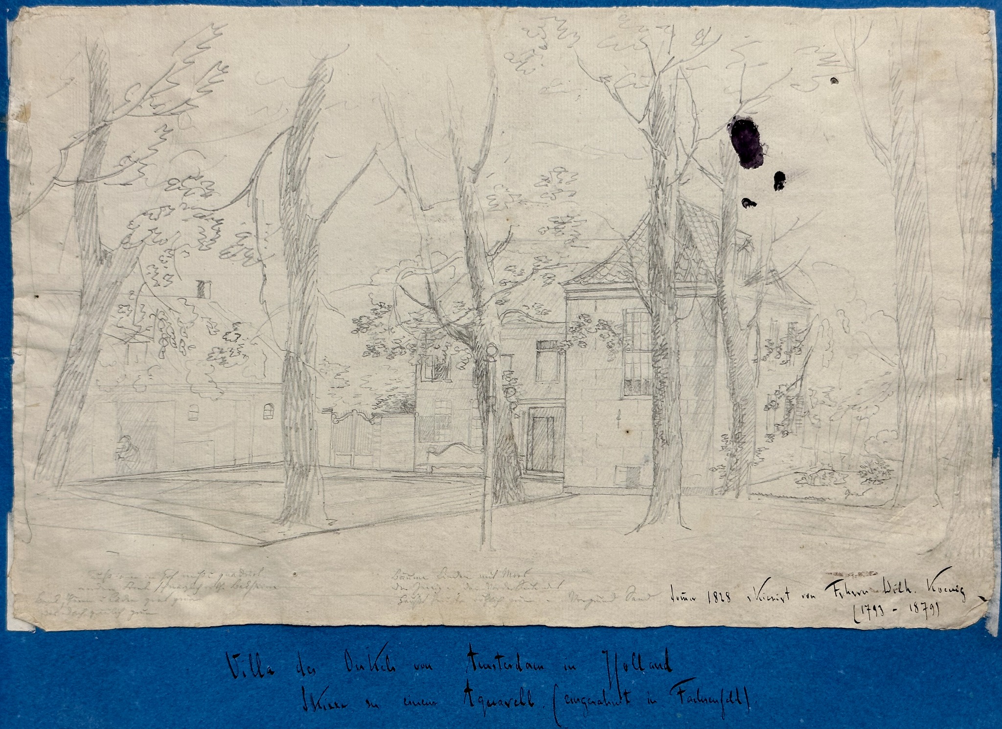 Schloss Fachsenfeld XI – der Onkel von Amsterdam: Wilhelm von Koenig, Landgut Schoonort bei Amsterdam, 1828