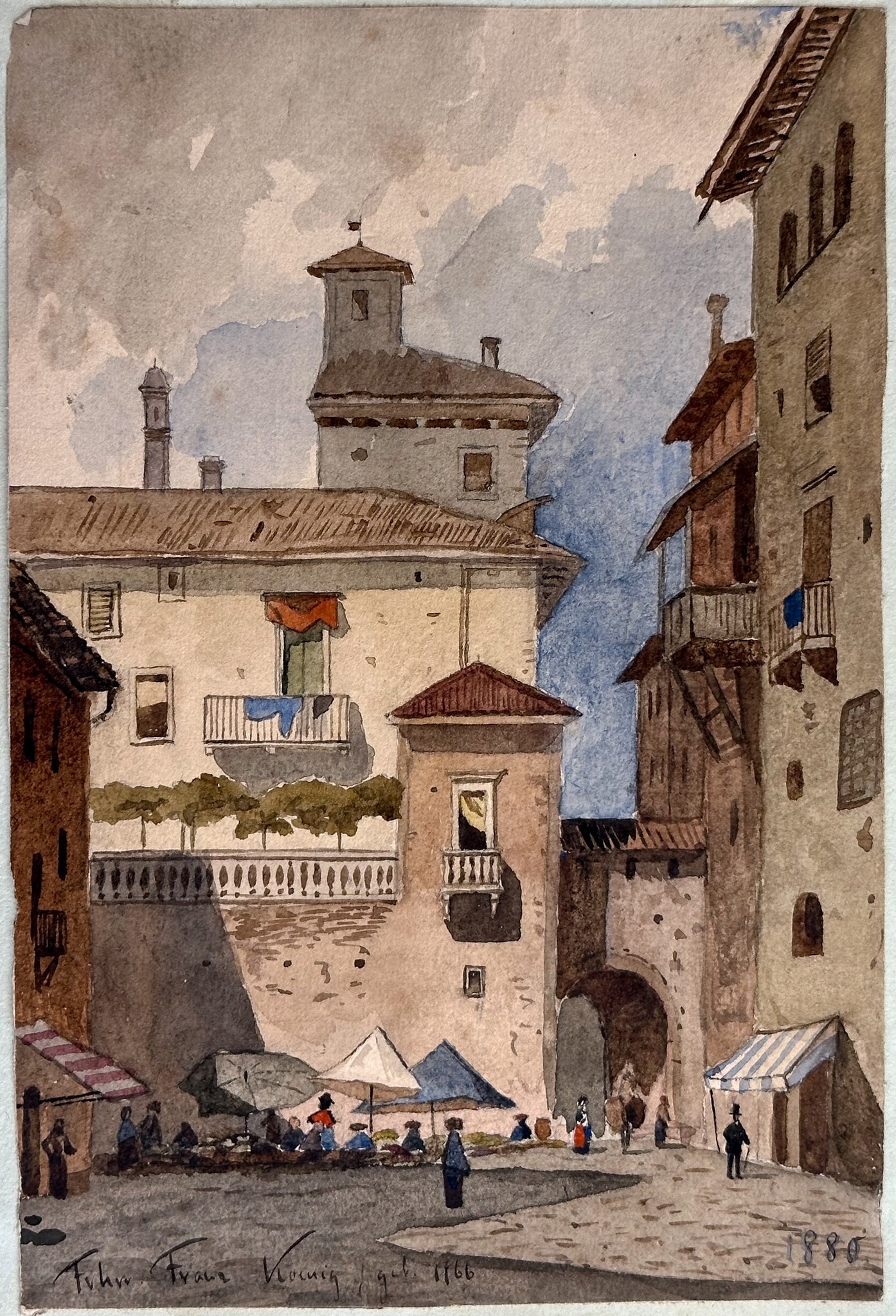 Schloss Fachsenfeld XVII – Franz von Koenig, Südländische Stadt