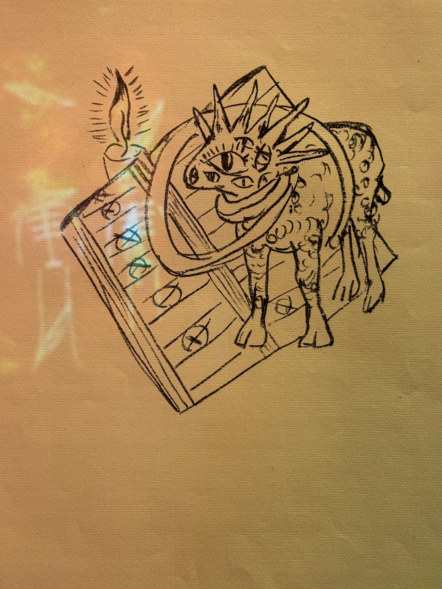 Bjørn Melhus, Pferde am Himmel, Videostills, hier: Max Beckmann, Apokalypse, 1941/42