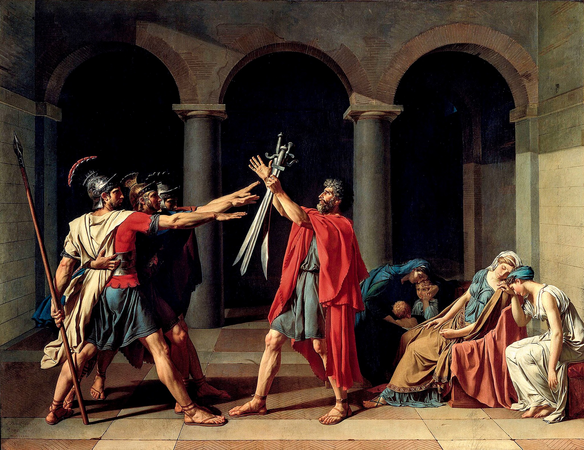 J.-L. David, Der Schwur der Horatier. Musée du Louvre