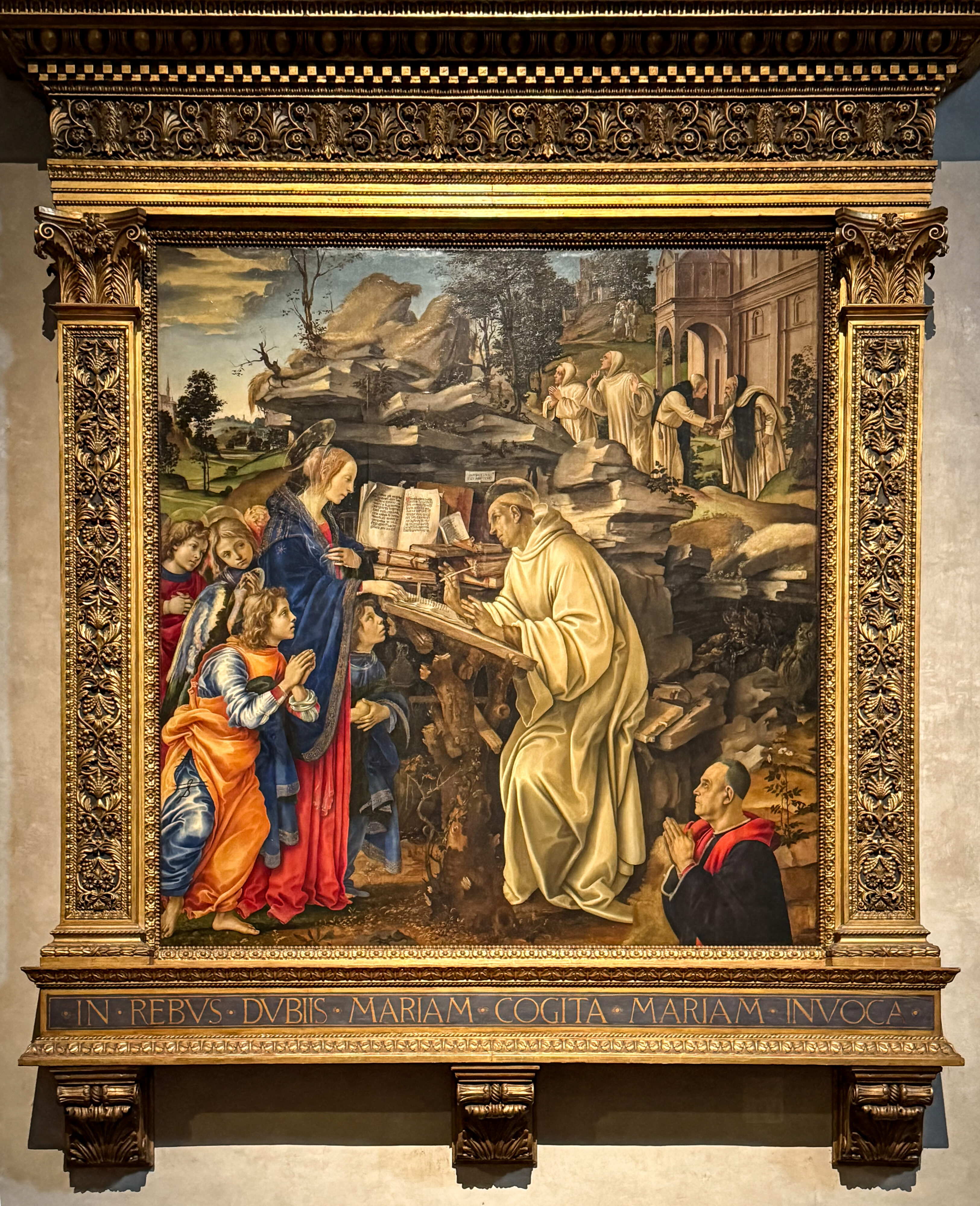 Florenz – Filippino Lippi: Vision des hl. Bernhard, Badia Fiorentina