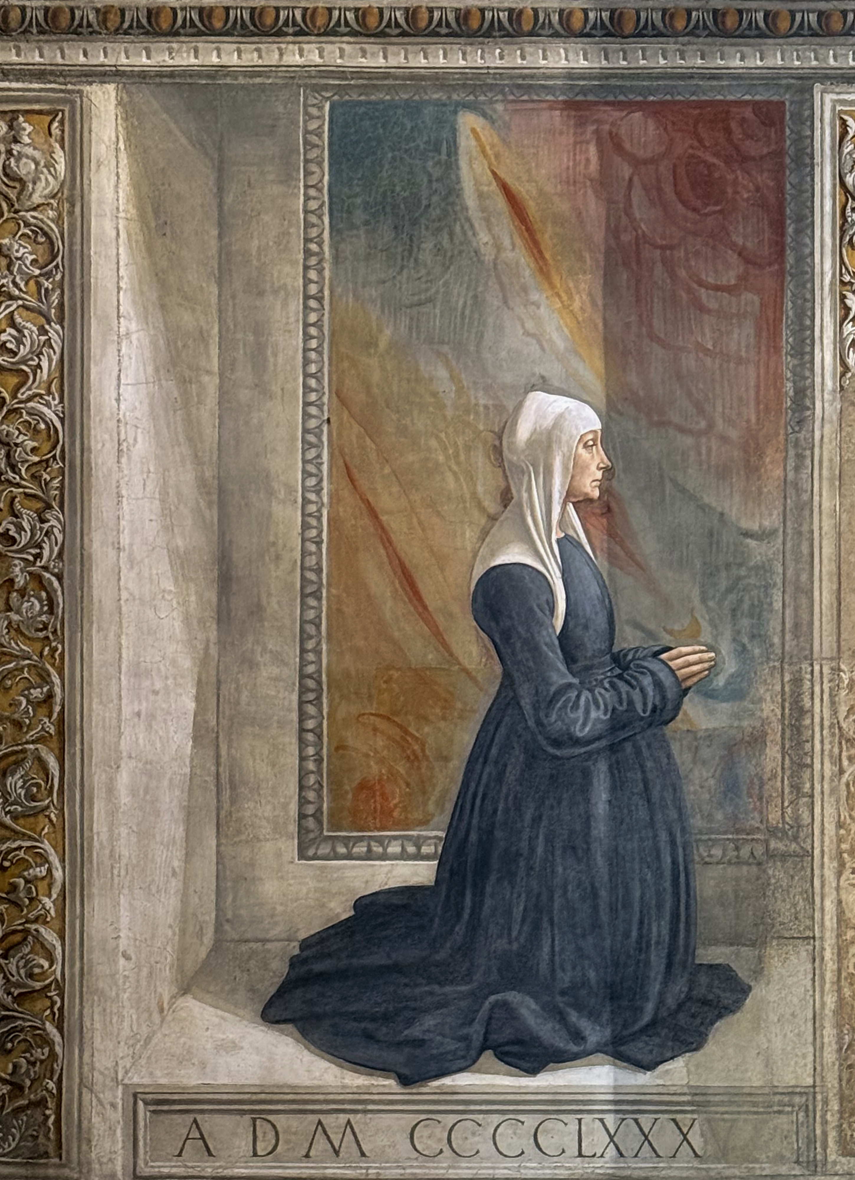 Florenz, Cappella Sassetti: Domenico Ghirlandaio, Stifterin Nera Sassetti