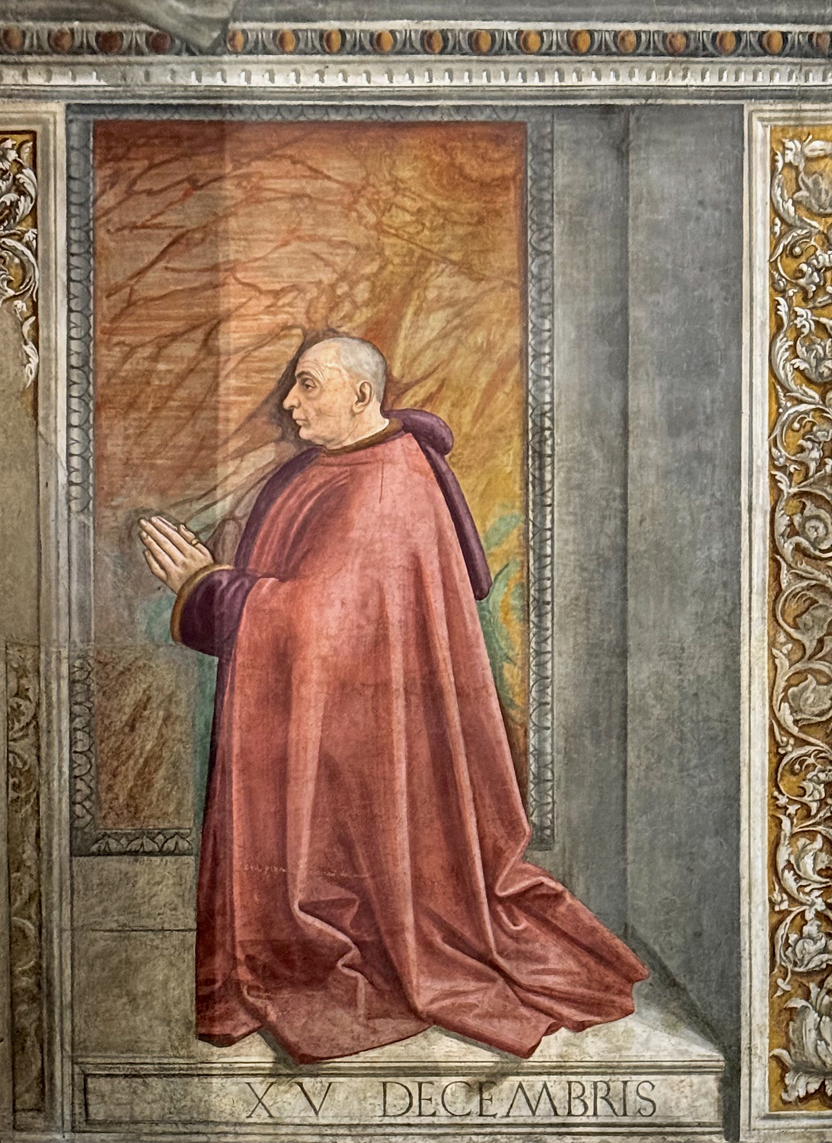 Florenz, Cappella Sassetti: Domenico Ghirlandaio, Stifter Francesco Sassetti