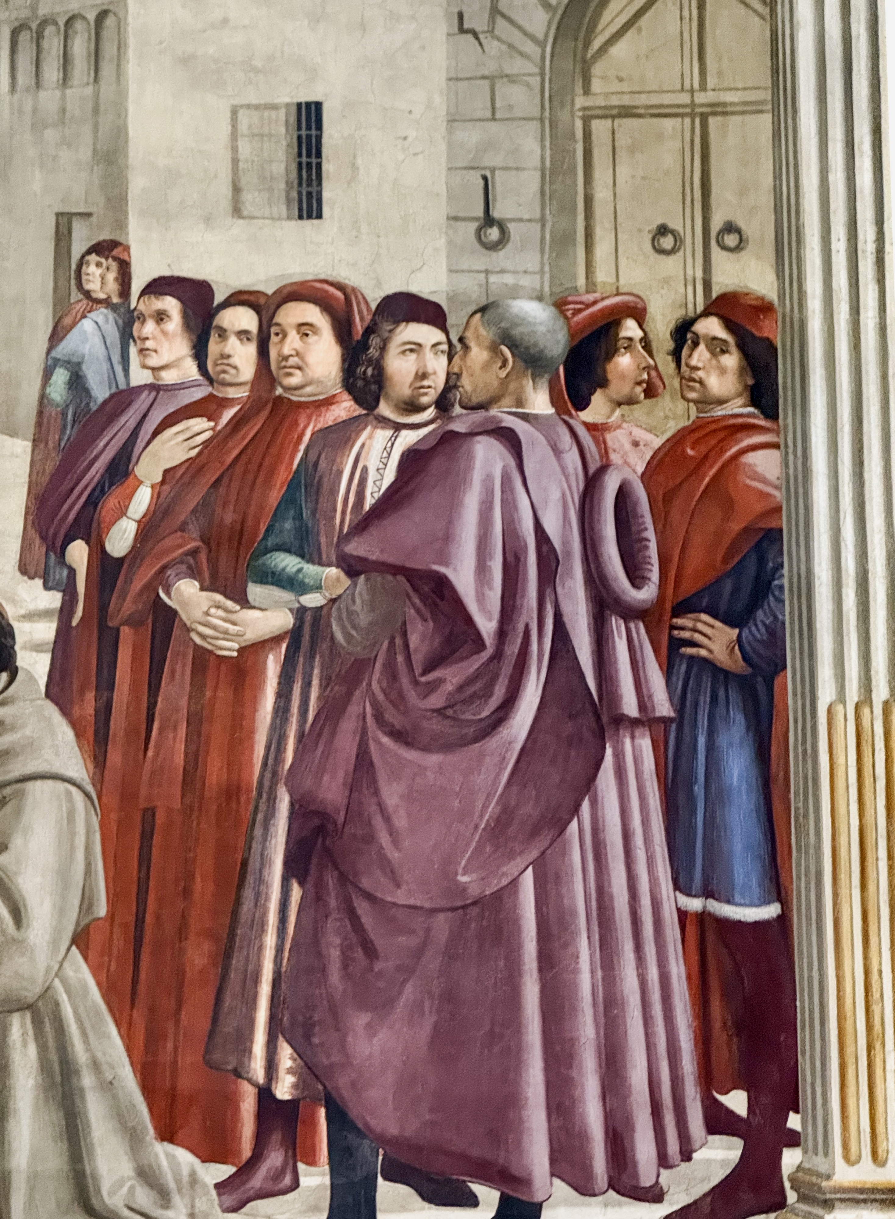 Florenz, Cappella Sassetti: Domenico Ghirlandaio, Selbstbildnis rechts