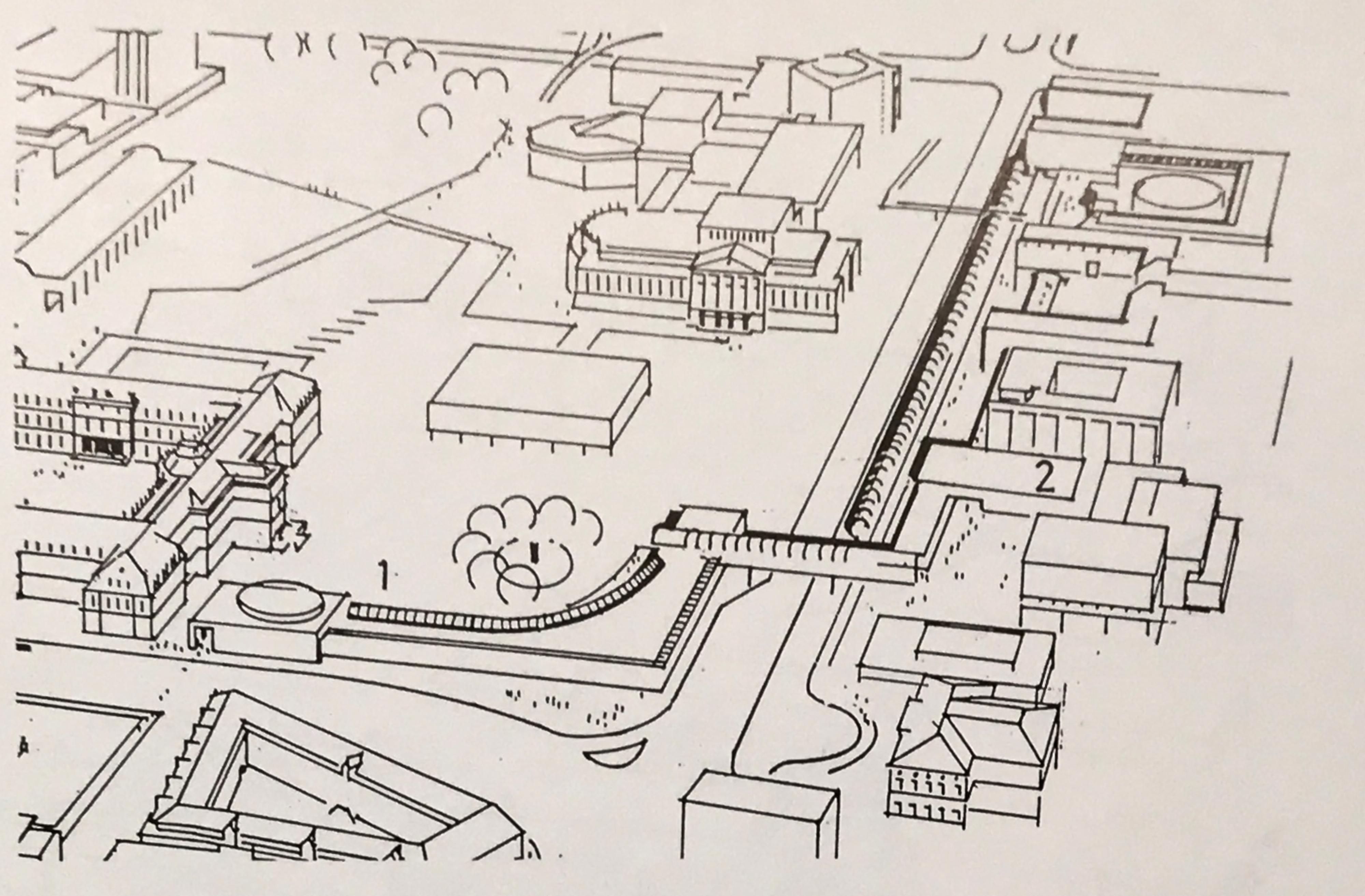 Stuttgart - Vorschlag Othmar Barth für südlichen Akademiegarten