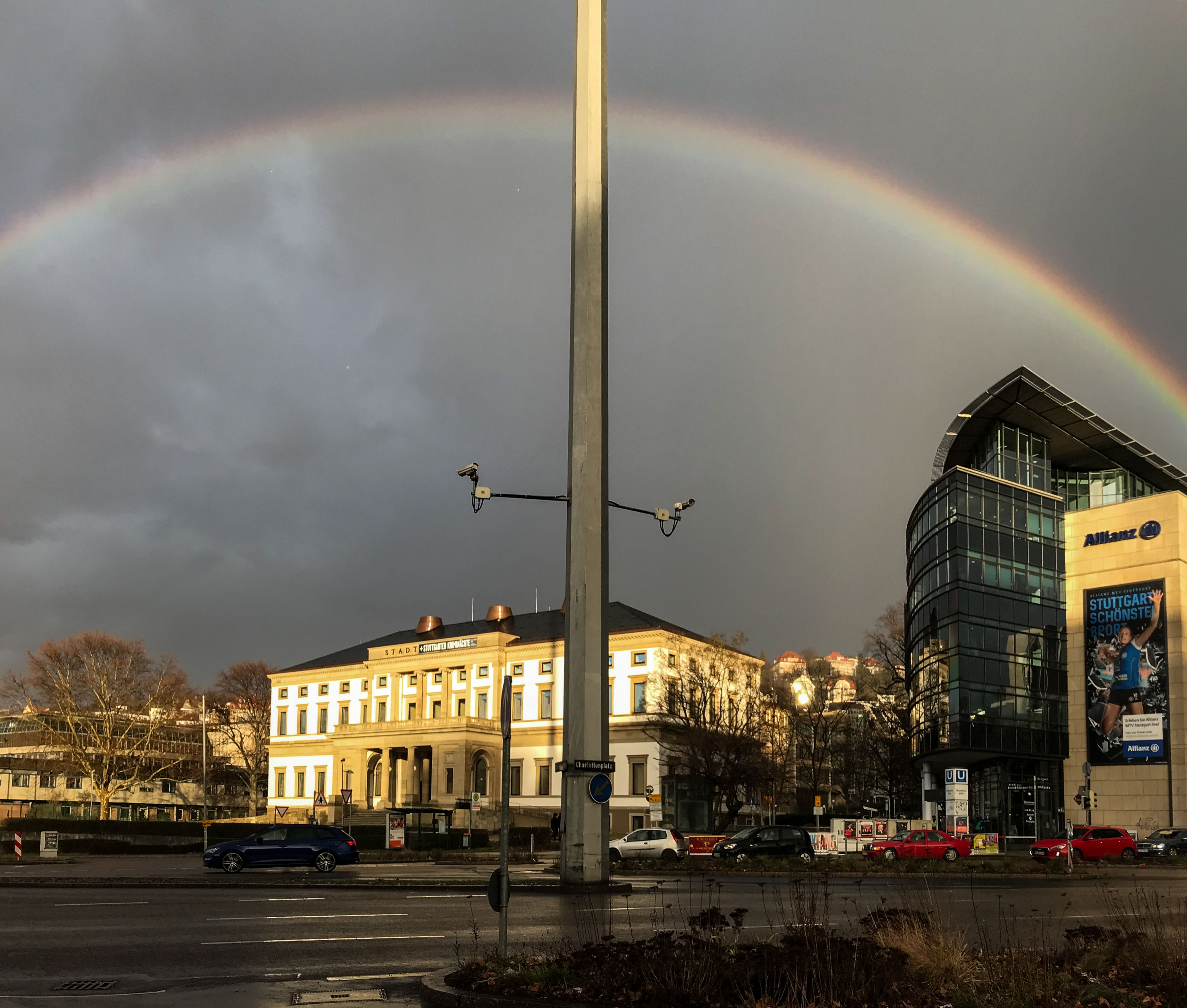 Wilhelms-/Stadtpalais nach einem Gewitter am 7.3.2018