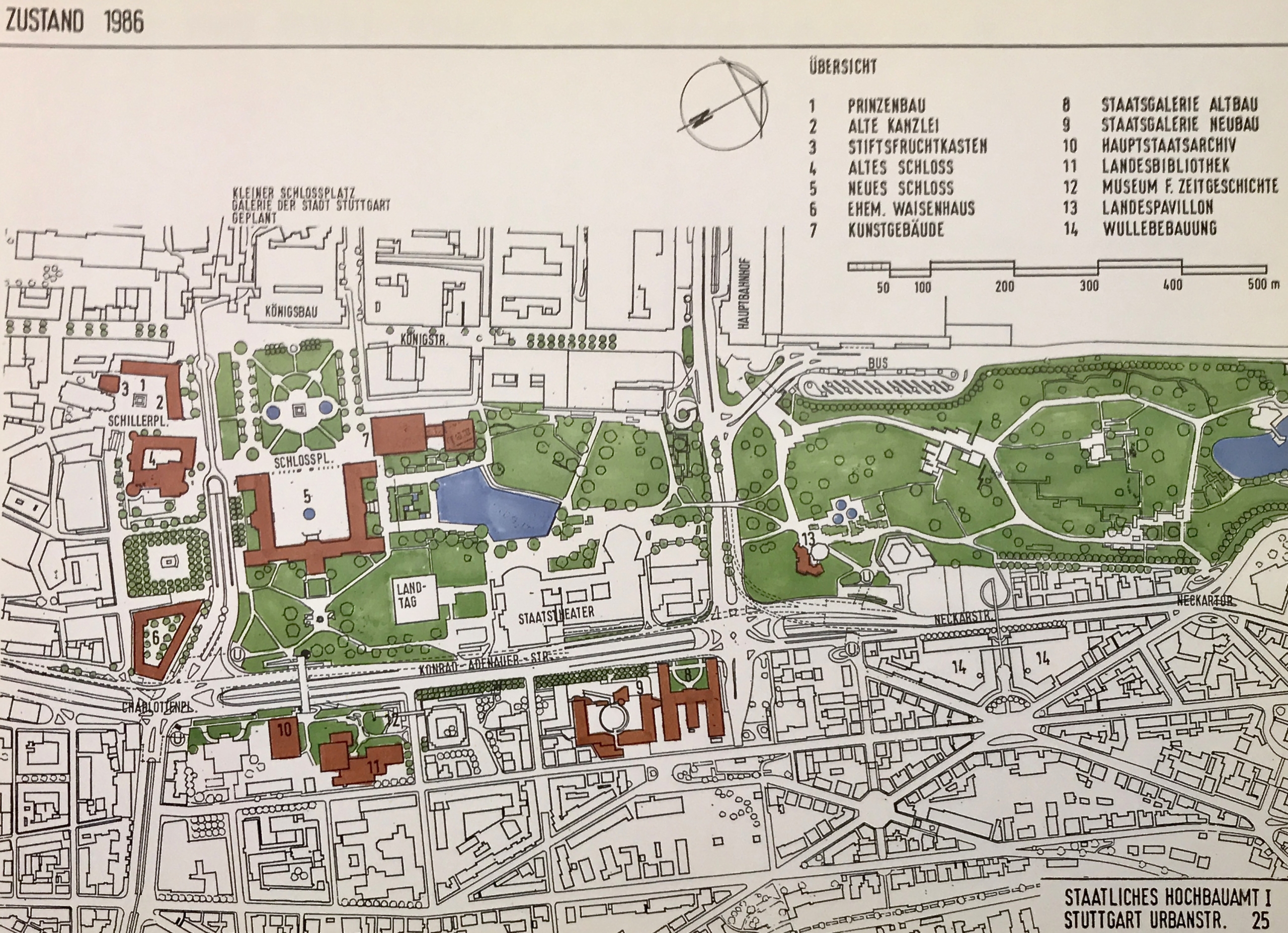 Stadtplan Stuttgart 1986