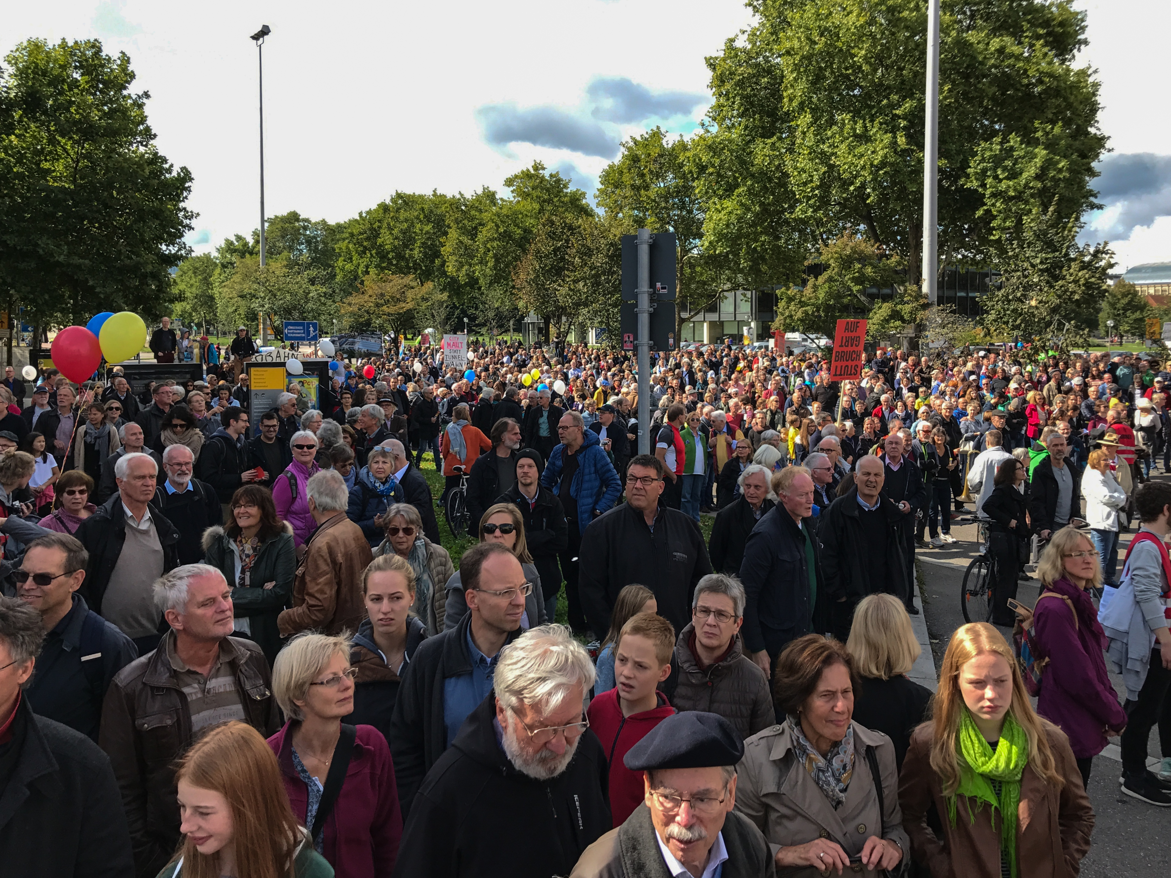 Stuttgart 17.9.2017 - Veranstaltung auf der B14 bei der Oper