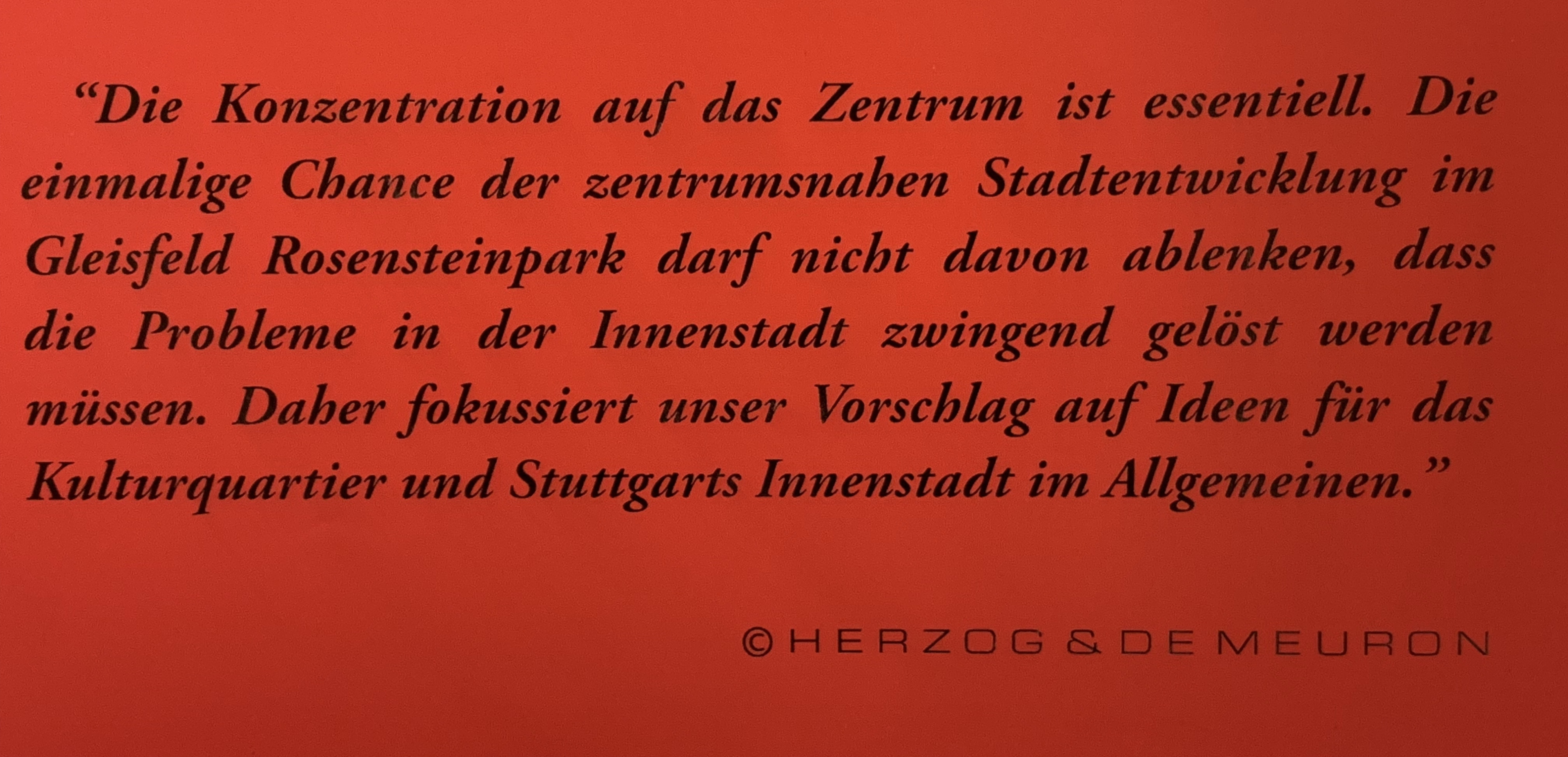 November 2018 – Herzog & de Meuron: Statement zu Planungen im Zentrum von Stuttgart