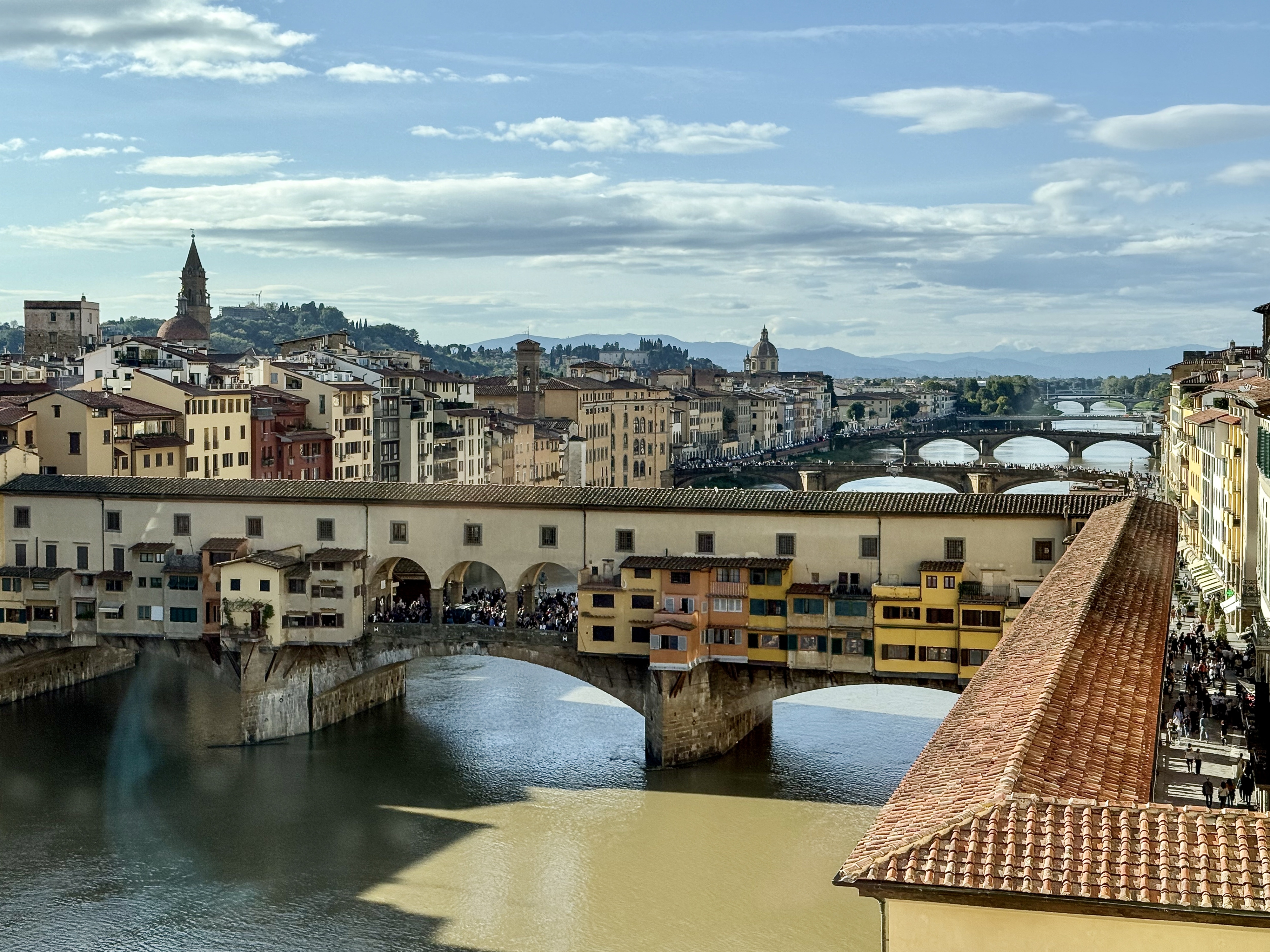 Fritz Leonhardt in Florenz – Ponte Vecchio mit Corridoio Vasariano, Oktober 2024